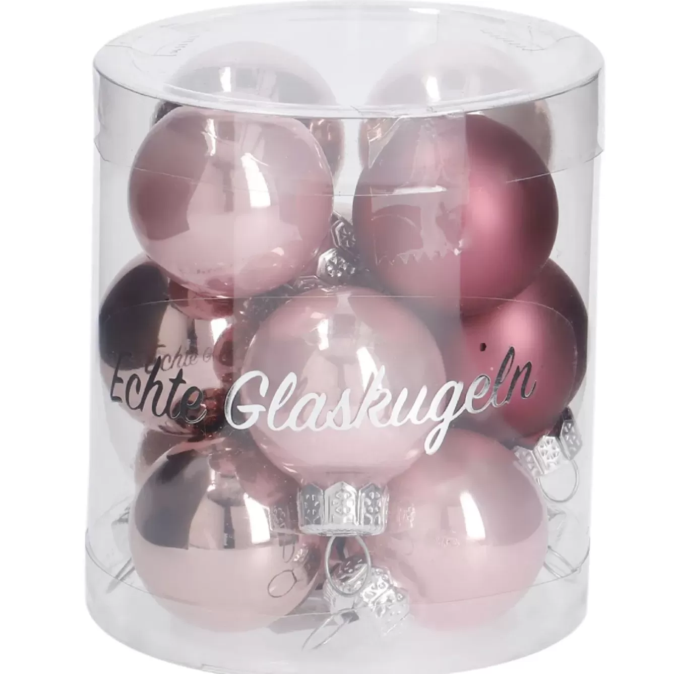 Weihnachtsbaumschmuck | Adventskränze & Zubehör>NANU-NANA 12er Set Glaskugeln 2,5 Cm, Rosa