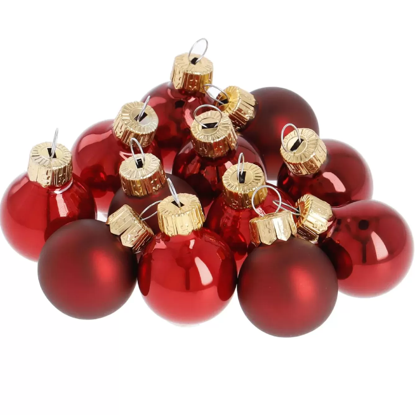 Weihnachtsbaumschmuck | Adventskränze & Zubehör>NANU-NANA 12er Set Glaskugeln 2,5 Cm, Rot