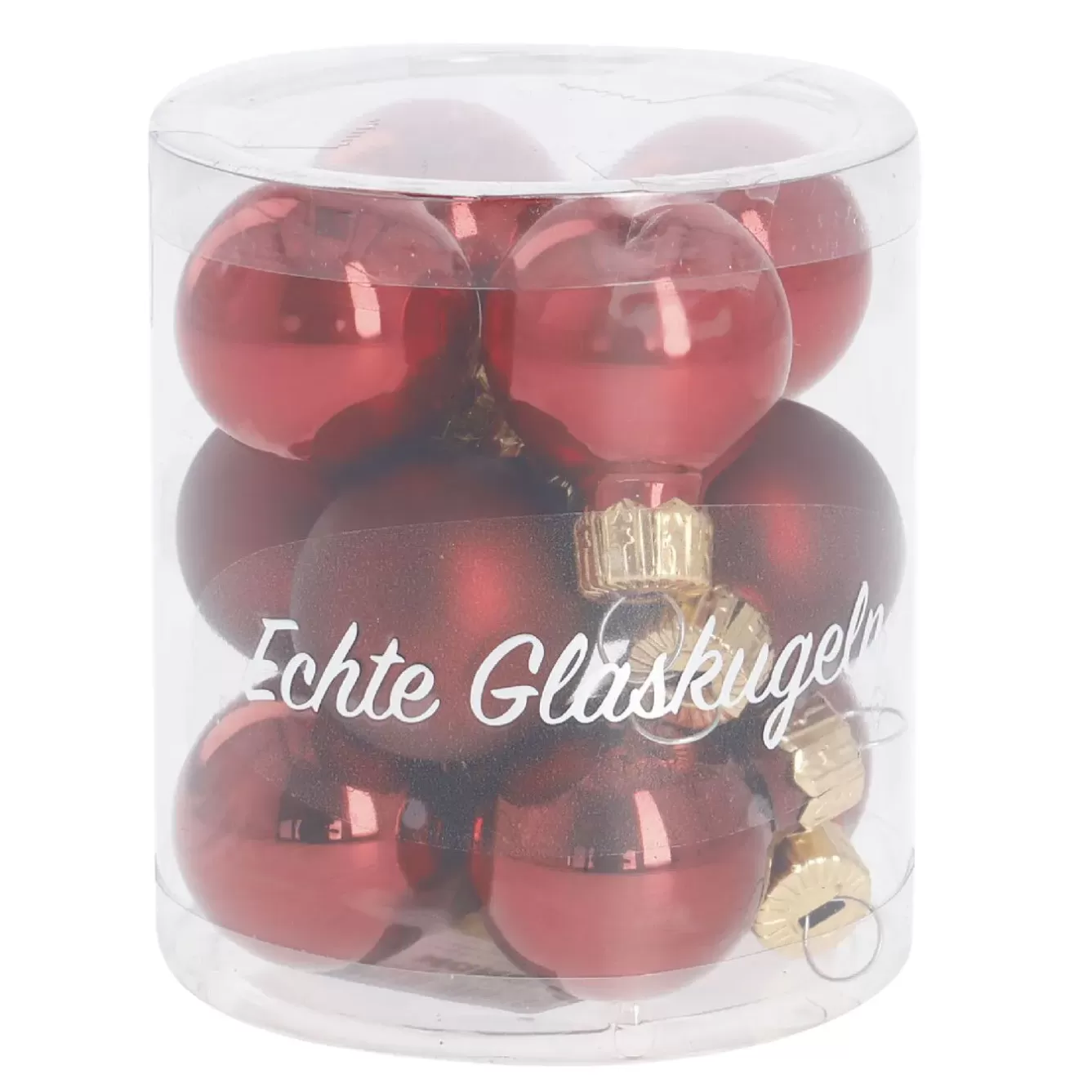 Weihnachtsbaumschmuck | Adventskränze & Zubehör>NANU-NANA 12er Set Glaskugeln 2,5 Cm, Rot