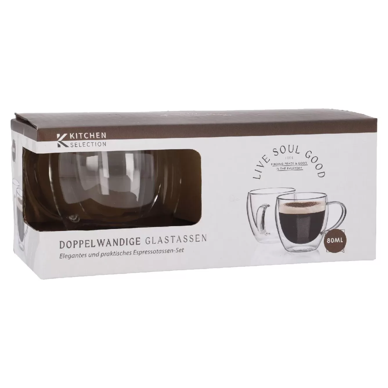 Shop The Geschenk | Küche>NANU-NANA 2er Set Doppelwand-Espressoglas, 80 Ml