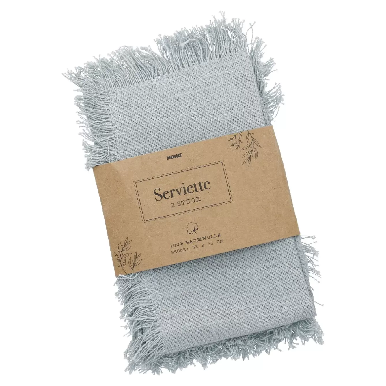 Küche>NANU-NANA 2er Set Serviette, Blau, 35 X 35 Cm