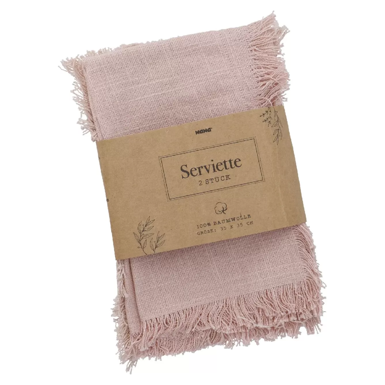 Küche>NANU-NANA 2er Set Serviette, Rosa, 35 X 35 Cm