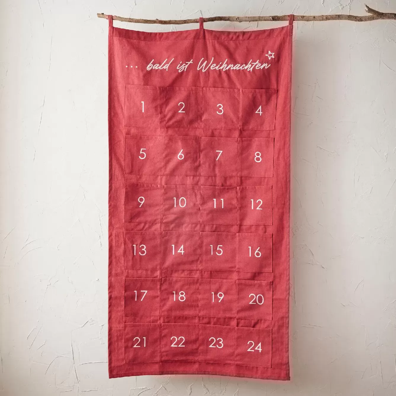 Adventskalender | Weihnachten>NANU-NANA Adventskalender Taschen, Rot, 60 X 115 Cm