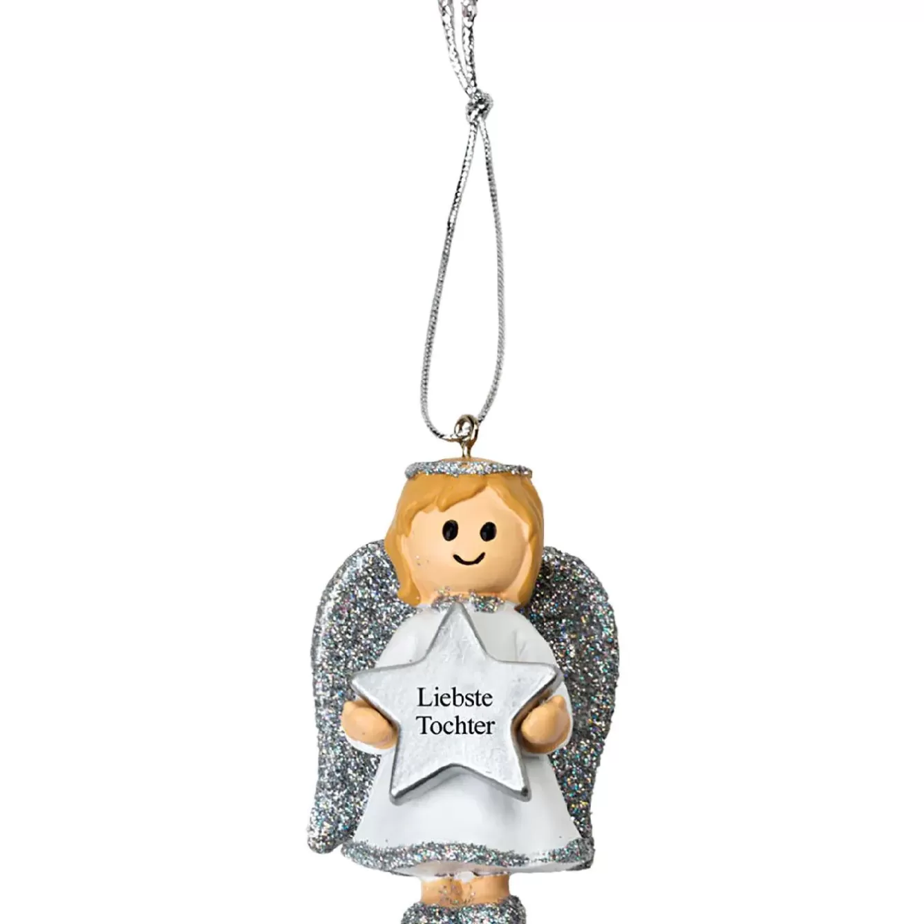 Deko-Anhänger | Weihnachtsgeschenke>NANU-NANA Anhänger Engel, Silber, Liebste Tochter, 5,5 Cm