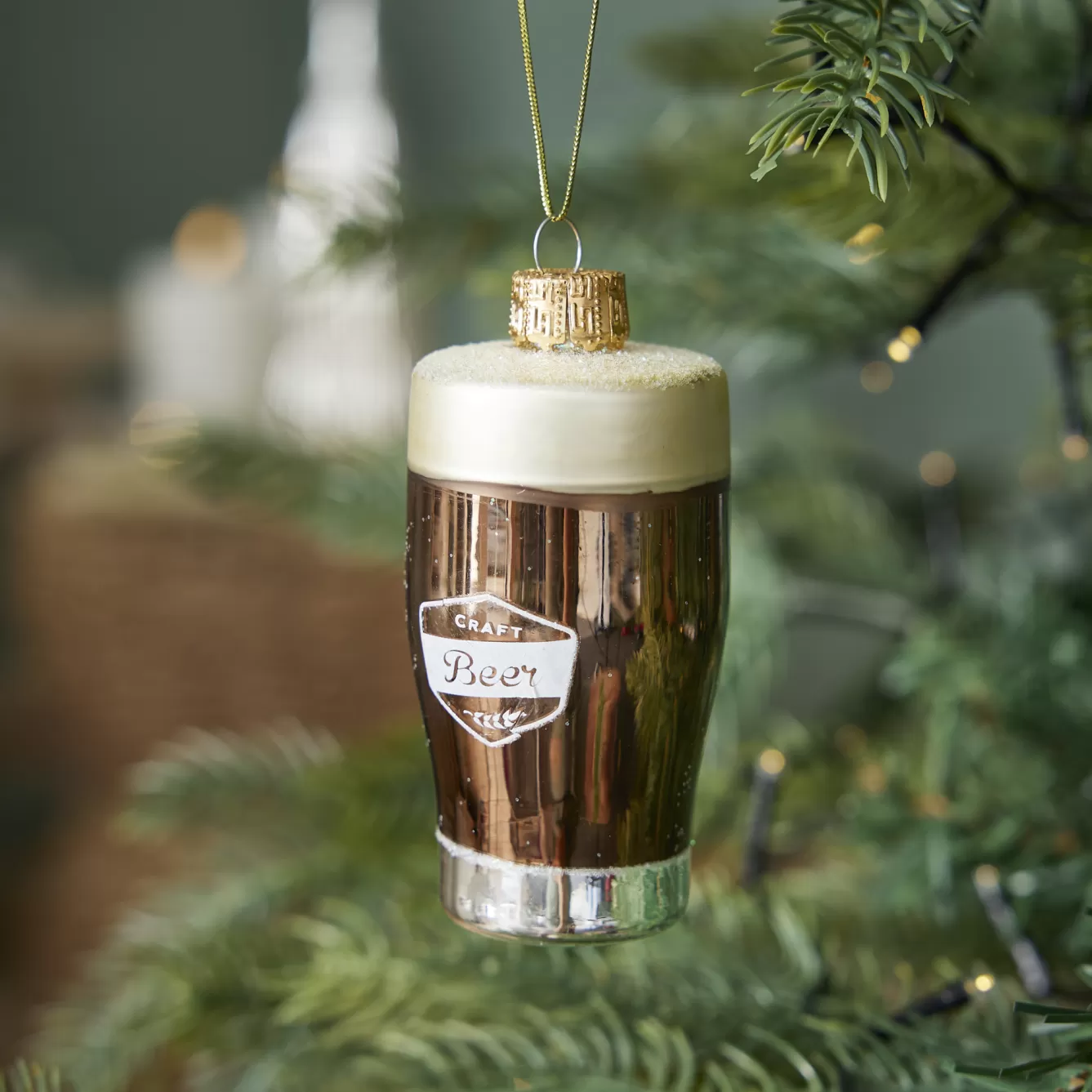 Weihnachtsbaumschmuck>NANU-NANA Anhänger Fancy, Bunt, Craftbeer/braun, 10 Cm