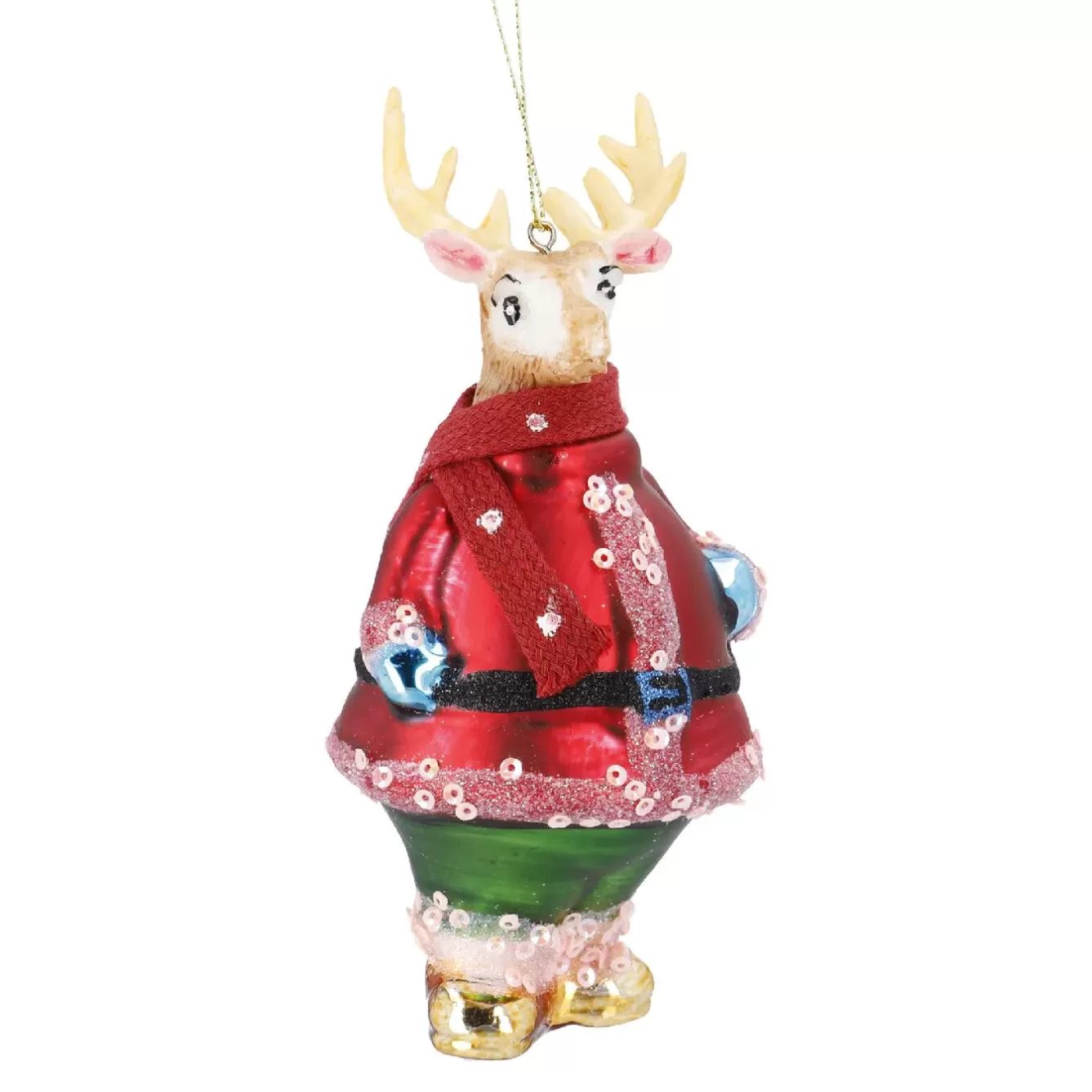 Weihnachtsbaumschmuck | Weihnachten>NANU-NANA Anhänger Fancy, Edel, Hirsch/Bauch, 14 Cm