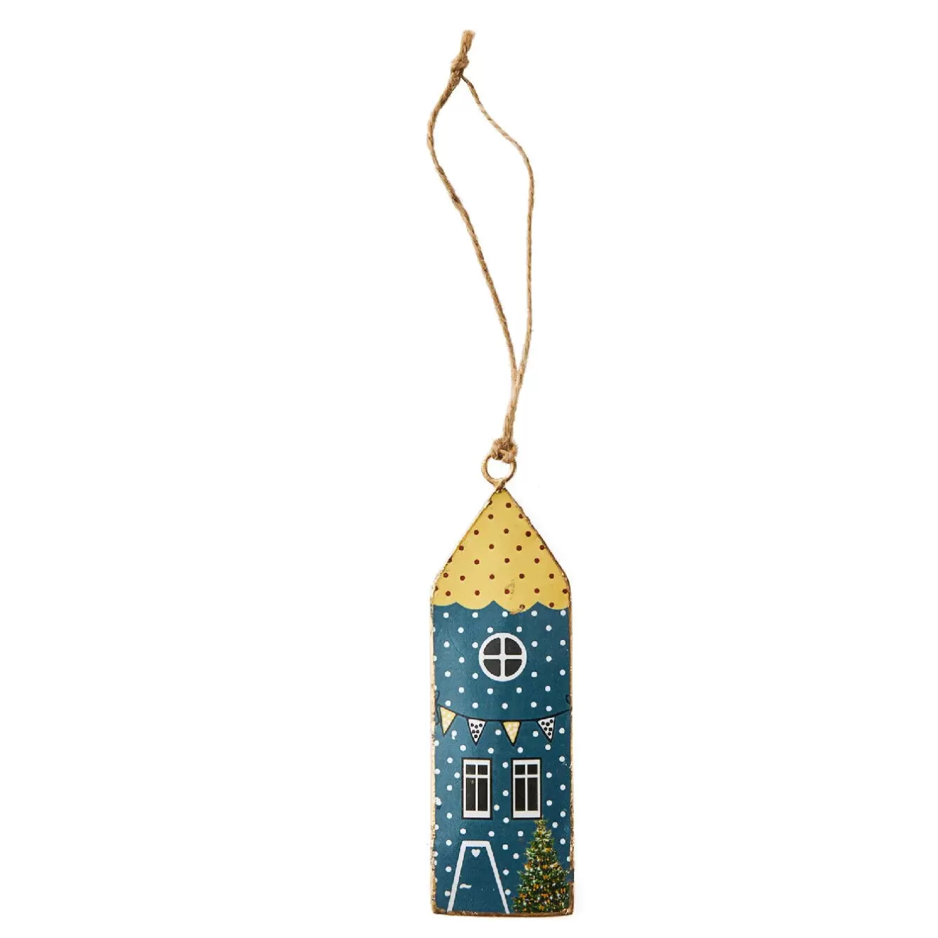 Deko-Anhänger | Weihnachtsbaumschmuck>NANU-NANA Anhänger Haus, Dunkelblau, 13 Cm