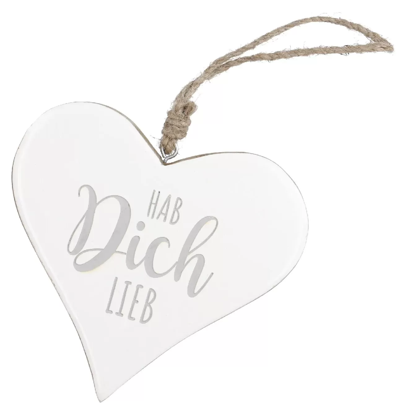 Deko-Anhänger | Frühlingsdeko>NANU-NANA Anhänger Herz, Hab Dich Lieb/weiß, 14.5 Cm