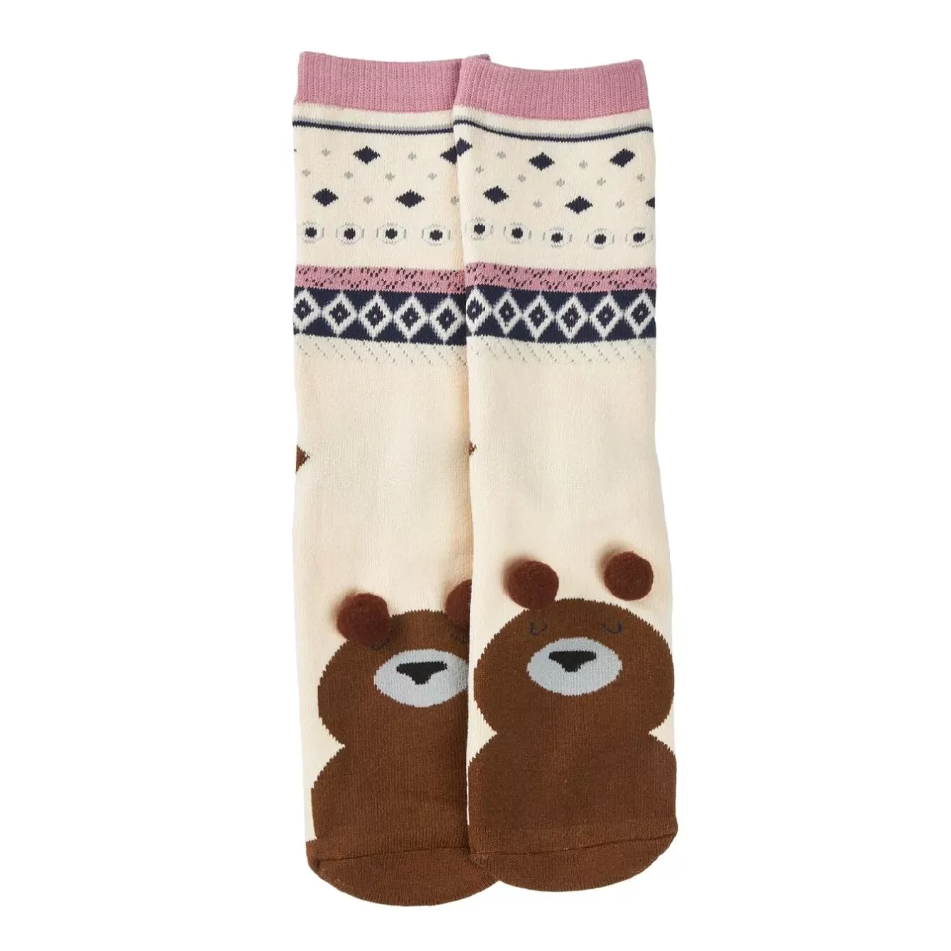 Geschenkideen | Fashion>NANU-NANA Anti-Rutschsocken Xmas, Bär Beige, Größe 36 - 41