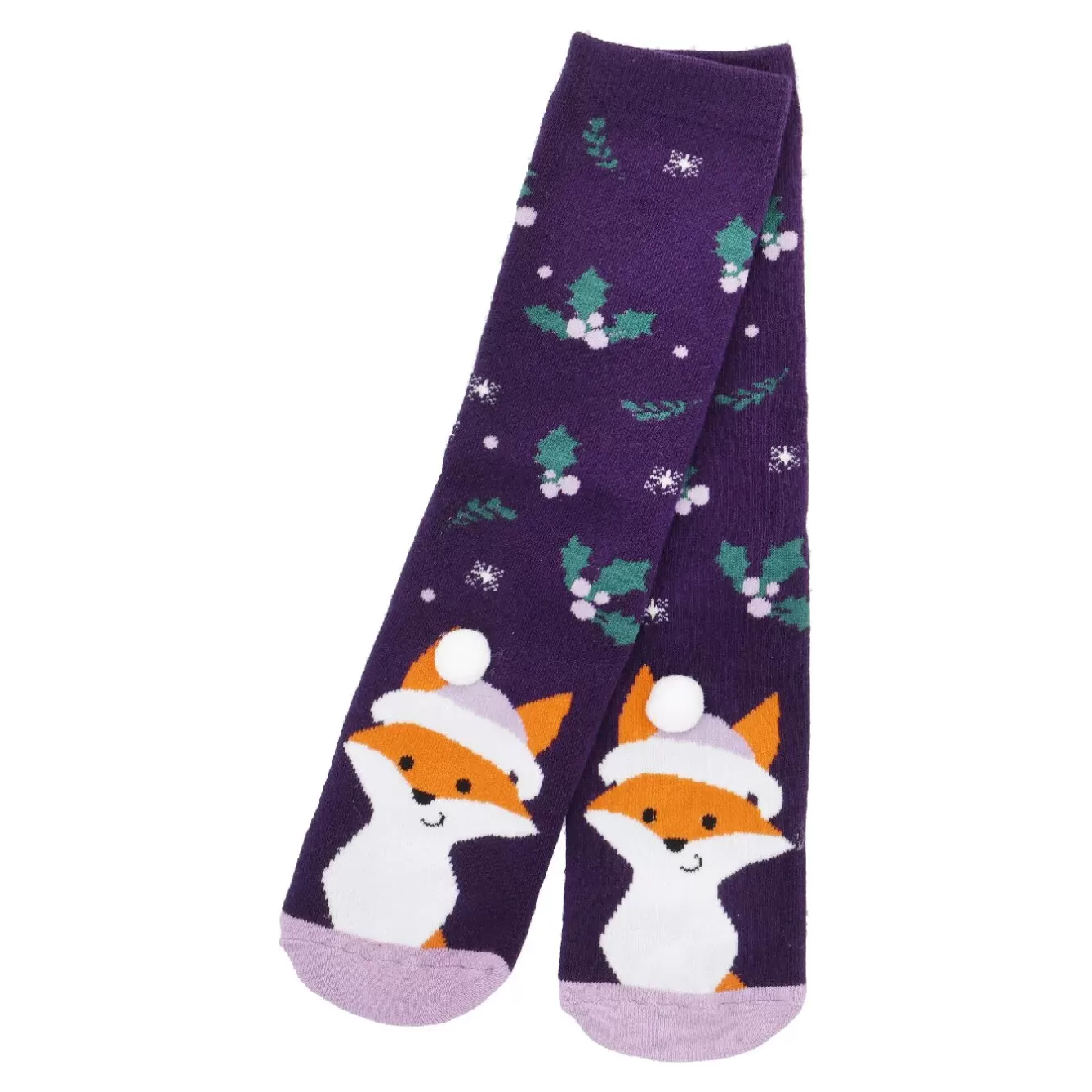 Geschenkideen | Fashion>NANU-NANA Anti-Rutschsocken Xmas, Fuchs Lila , Größe 36 - 41