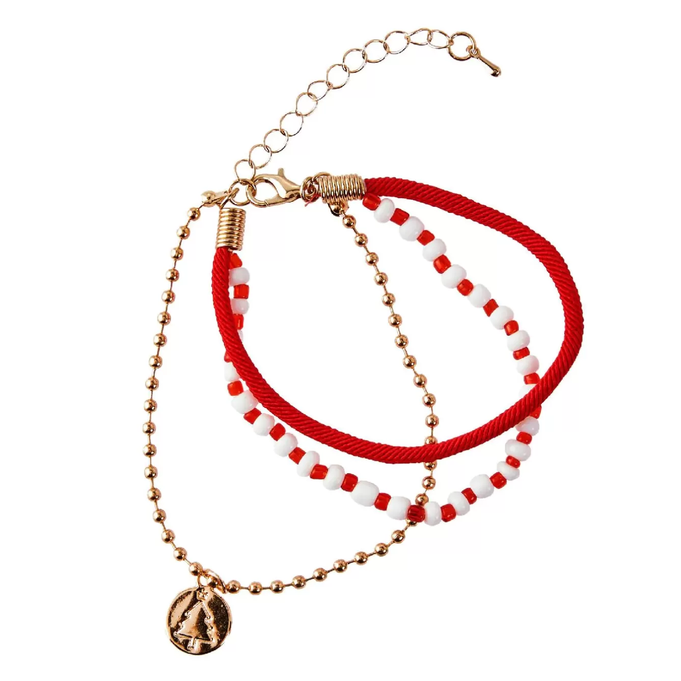 Weihnachtsoutfit | Weihnachten>NANU-NANA Armband Weihnachten, Baum, Rot/gold