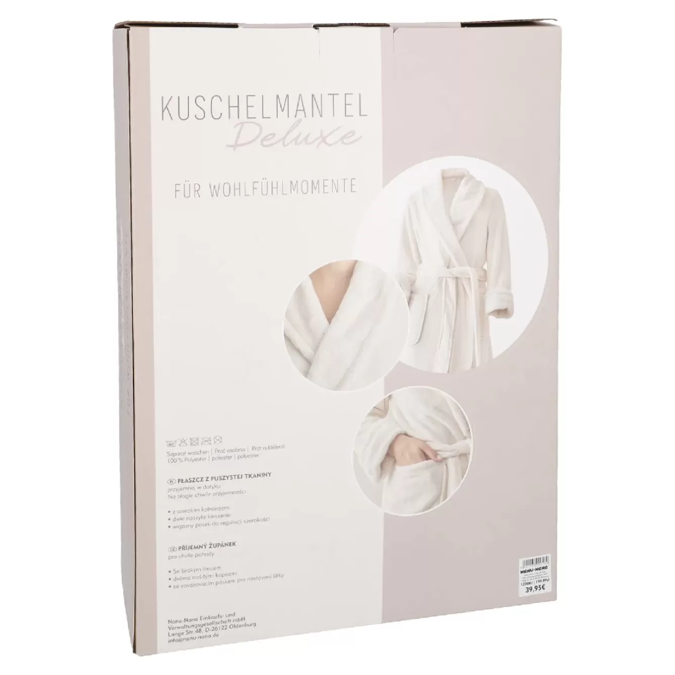 Geschenkideen | Fashion>NANU-NANA Bademantel Flausch, Creme, L/XL