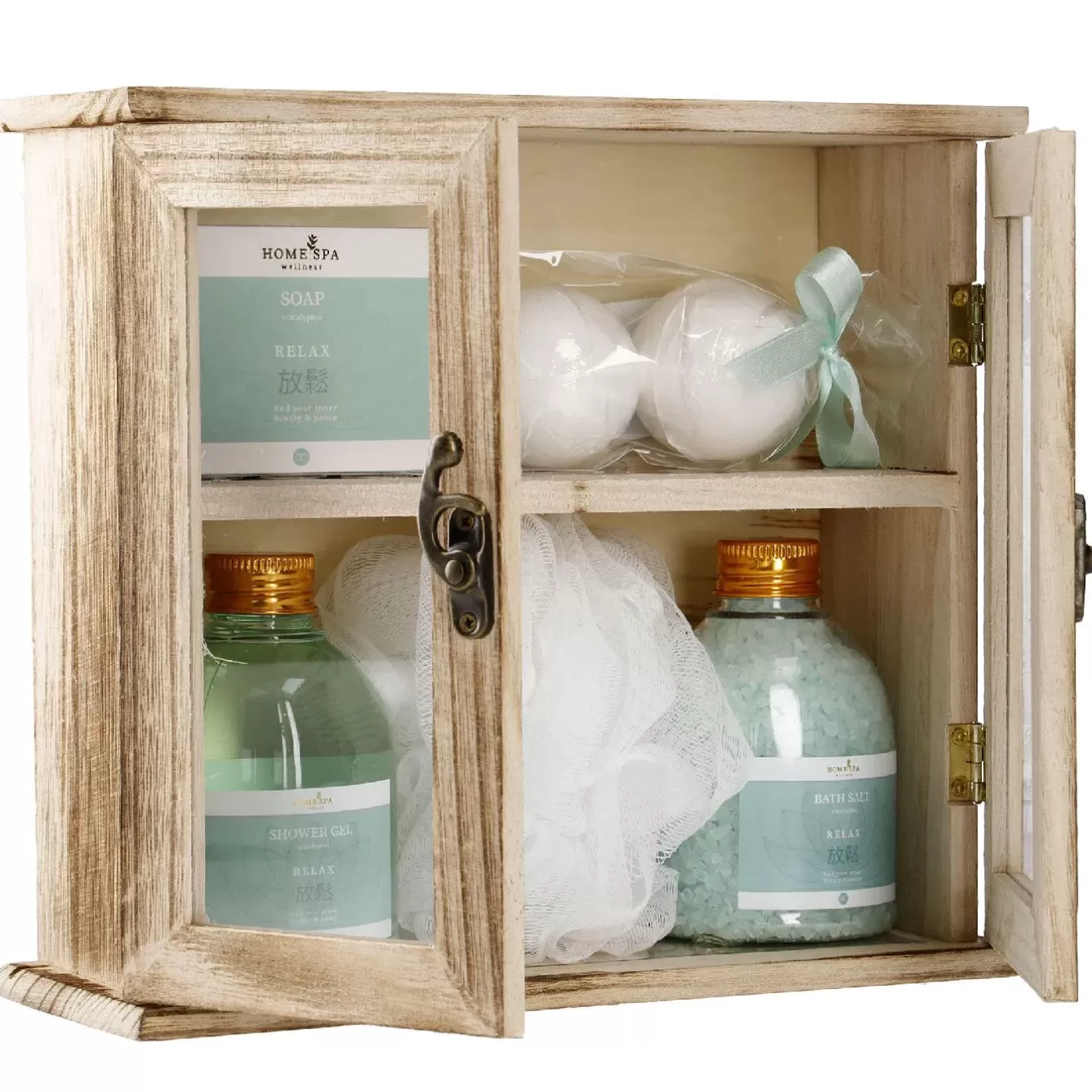 Geschenkideen>NANU-NANA Badeset Schrank, Home Spa/mint