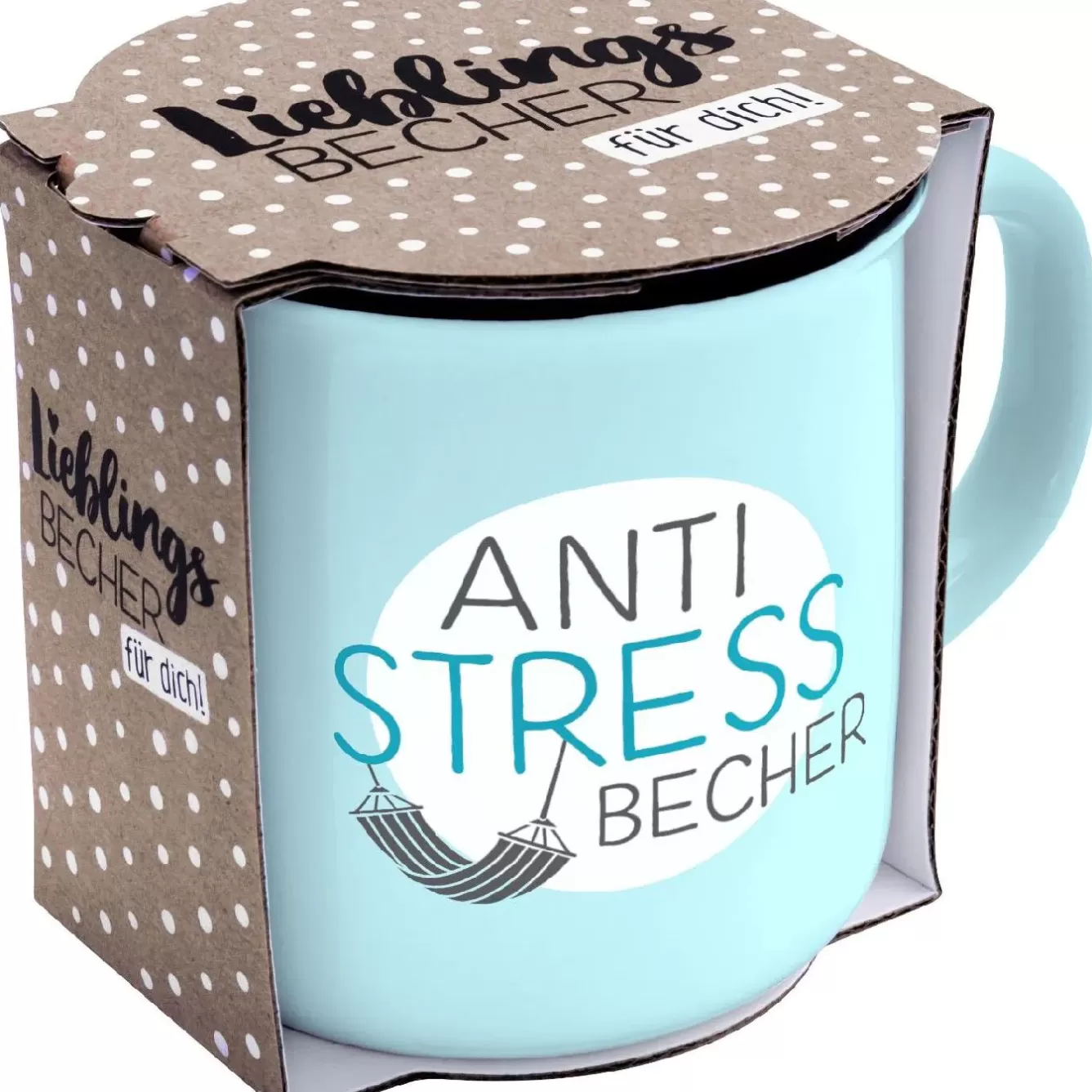 Shop The Geschenk | Küche>NANU-NANA Becher Emaille-Optik, Anti-Stress, 350 Ml