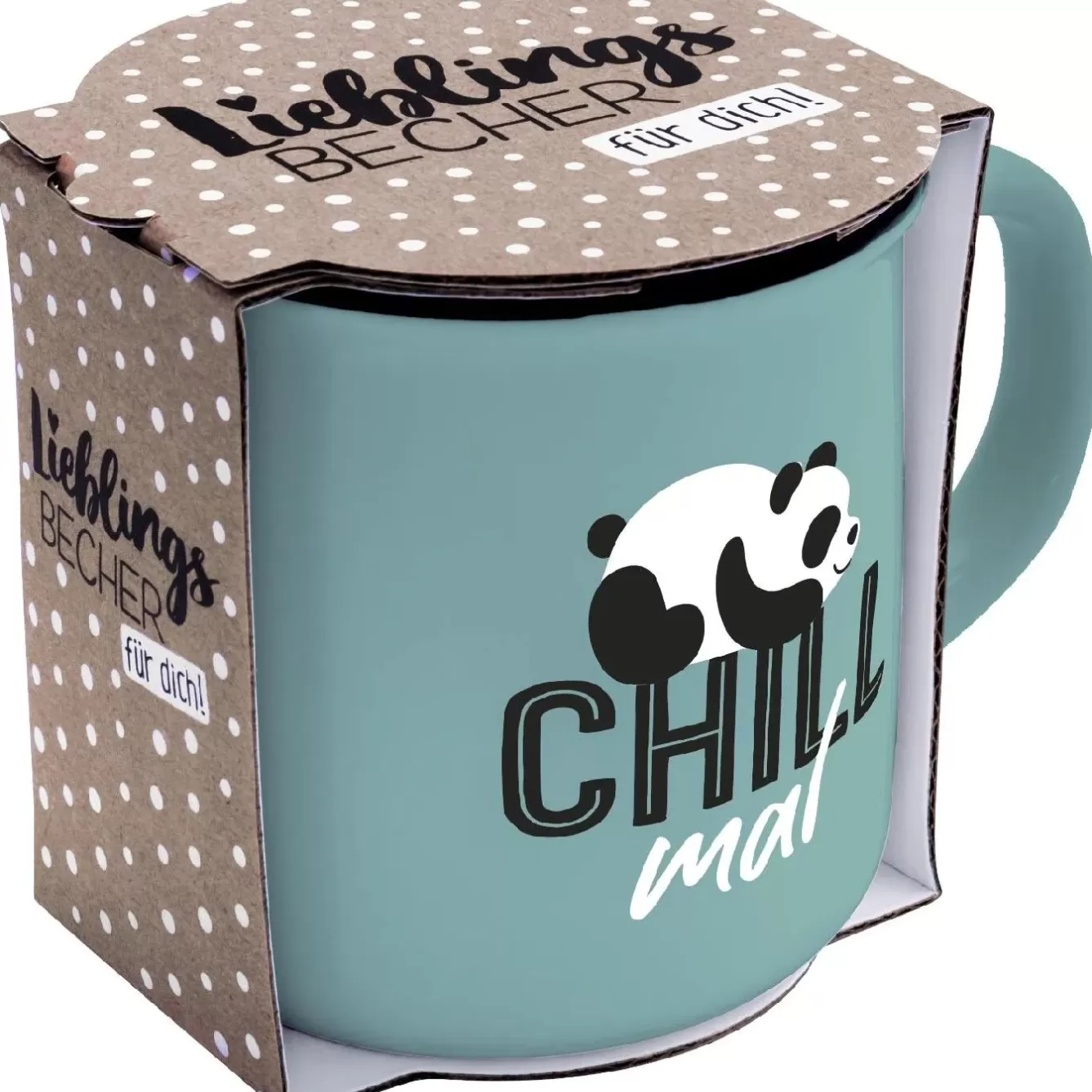 Shop The Geschenk | Küche>NANU-NANA Becher Emaille-Optik, Chill Mal, 350 Ml