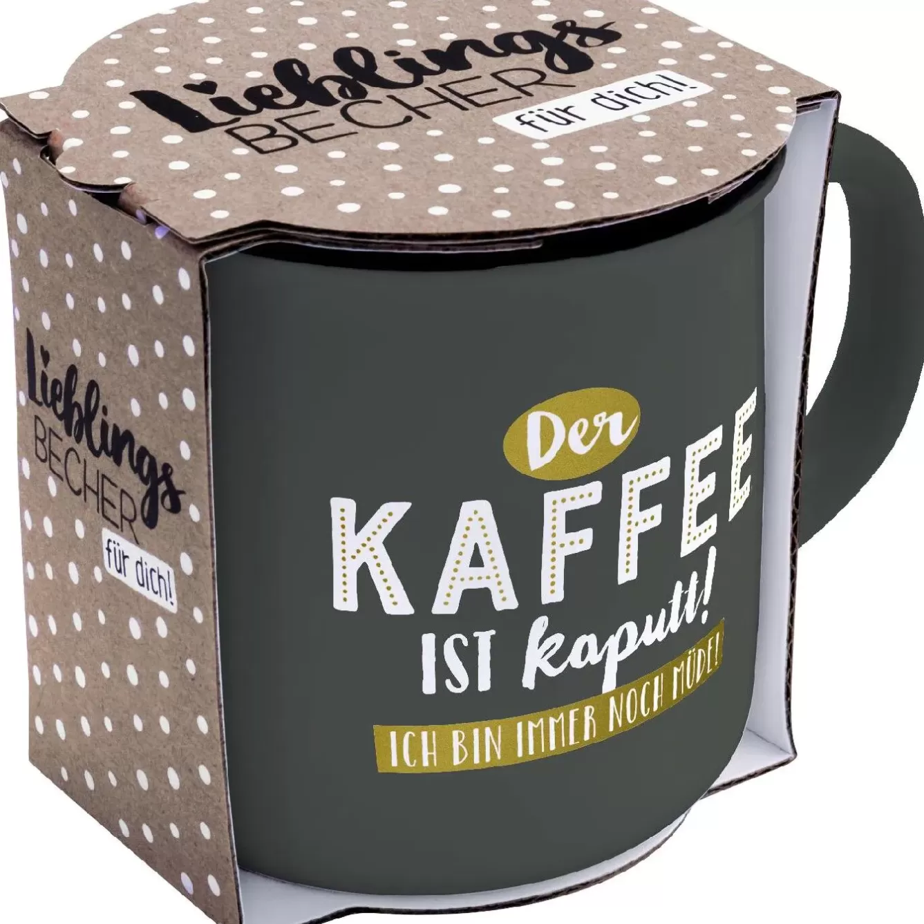 Shop The Geschenk | Küche>NANU-NANA Becher Emaille-Optik, Kaffee, 350 Ml