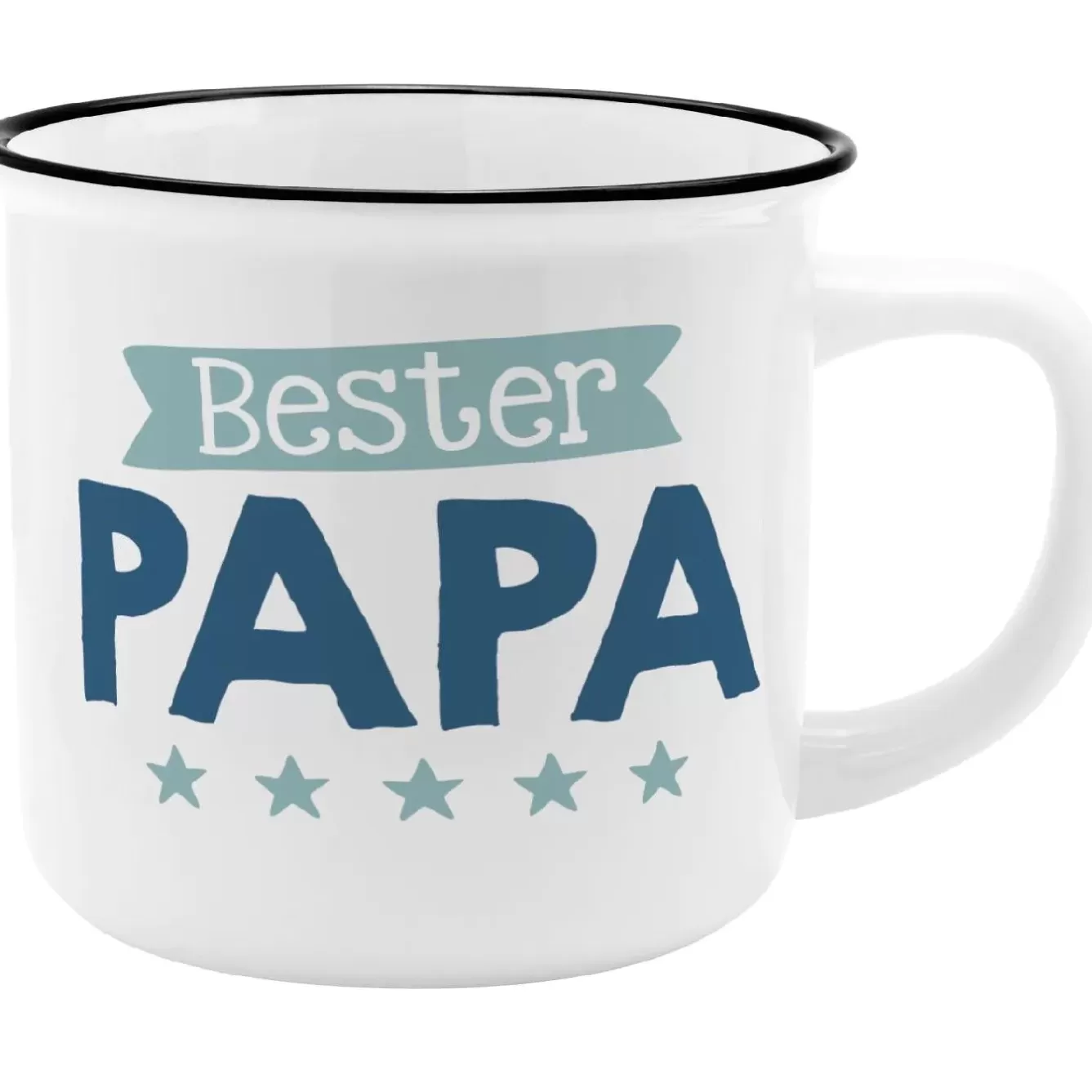 Küche>NANU-NANA Becher Emaille-Optik, Papa, 350 Ml