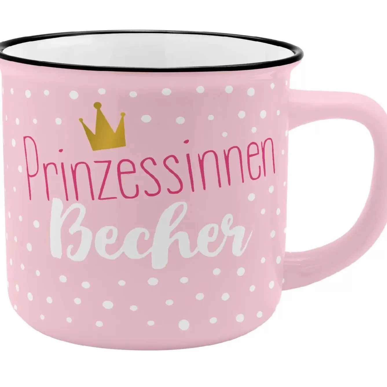 Küche>NANU-NANA Becher Emaille-Optik, Prinzessin, 350 Ml