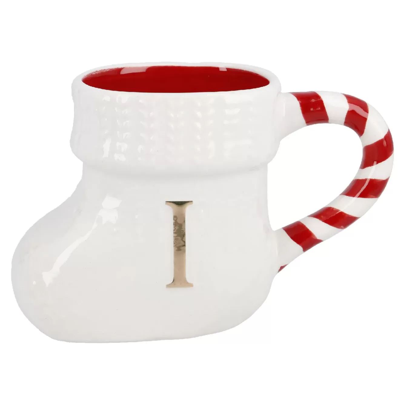 Küche | Nikolaus>NANU-NANA Becher Stiefel Mit Buchstabe, I/weiß, 400 Ml