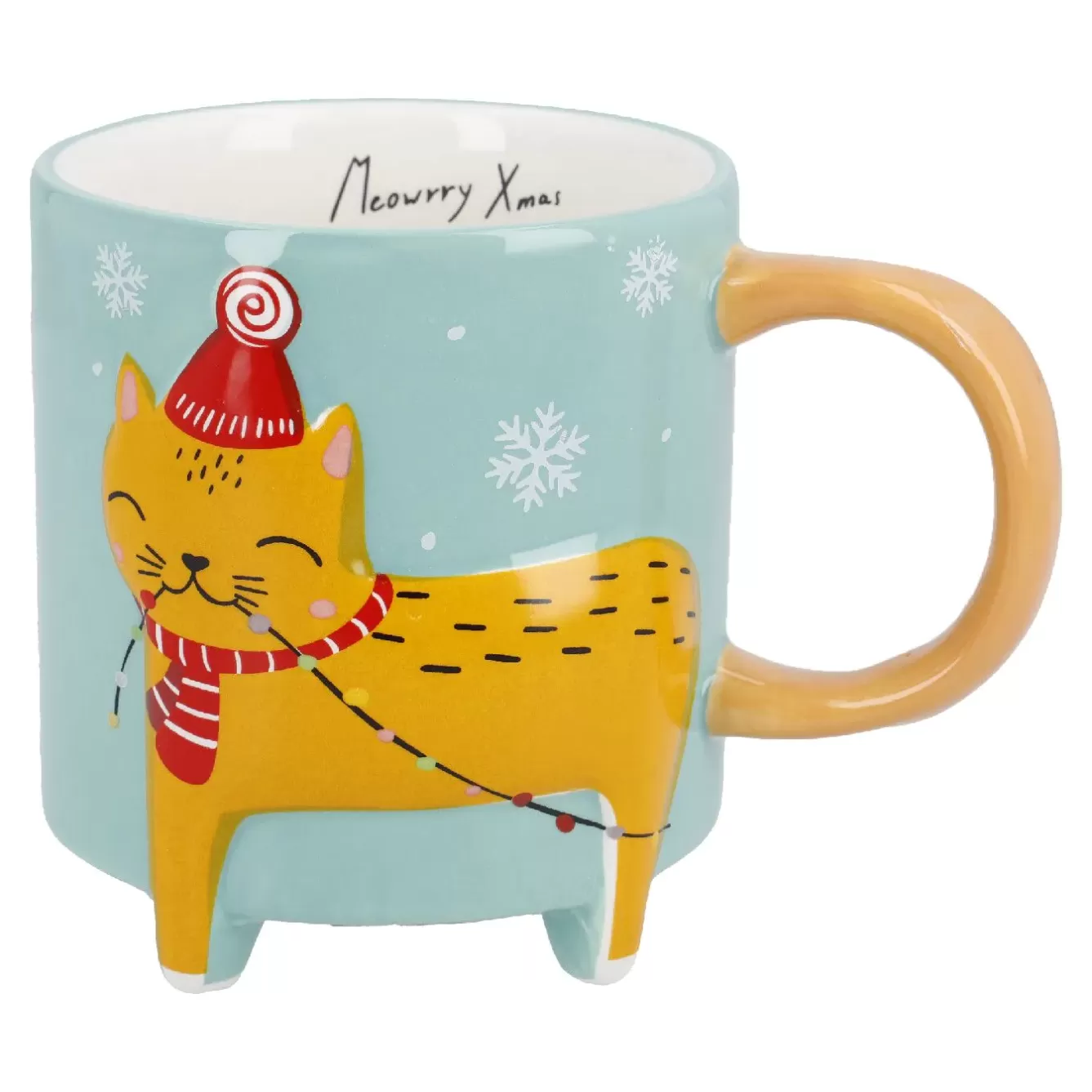 Küche | Weihnachtsbecher>NANU-NANA Becher Xmas/Tierfuß, Katze, 480 Ml