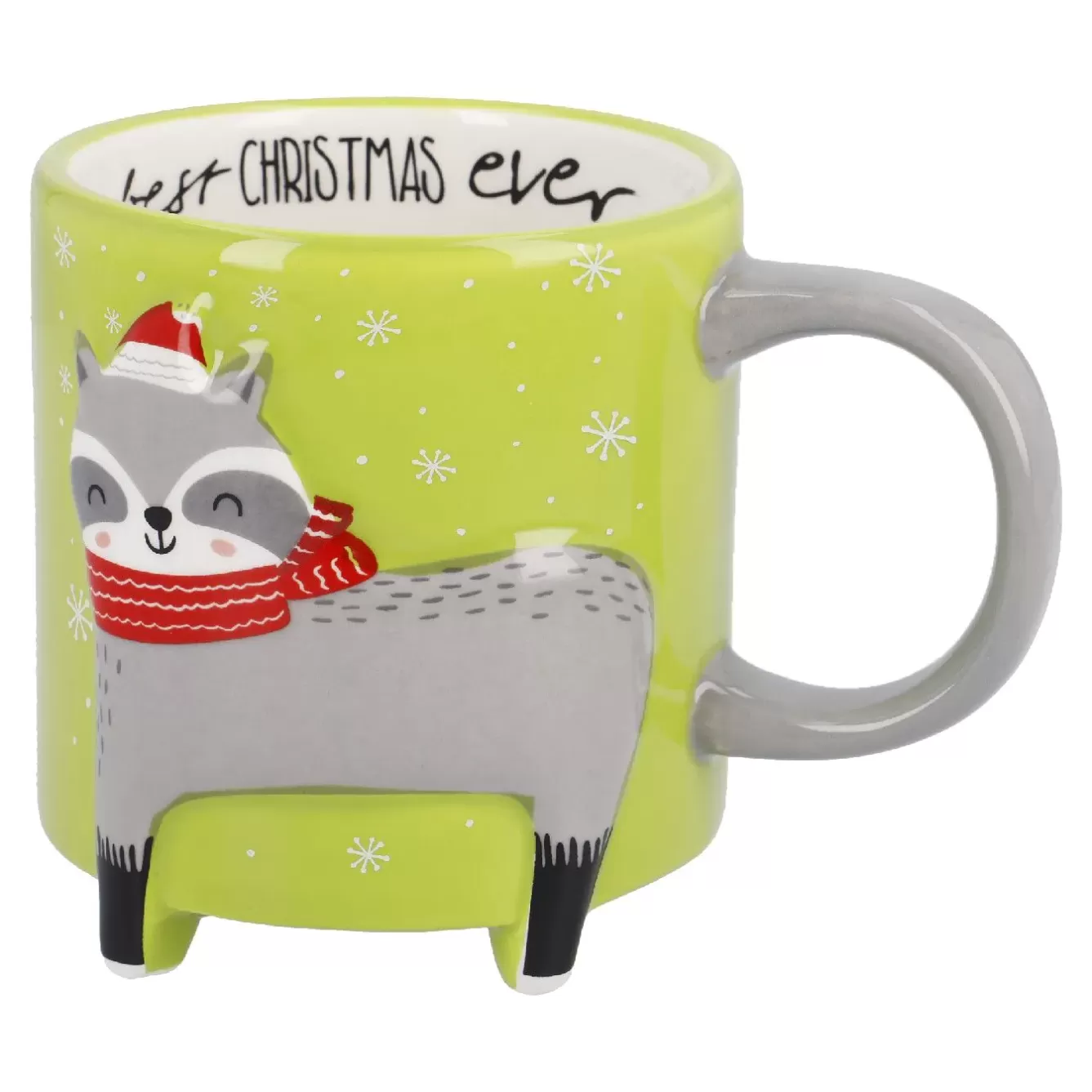 Küche | Weihnachtsbecher>NANU-NANA Becher Xmas/Tierfuß, Waschbär, 480 Ml