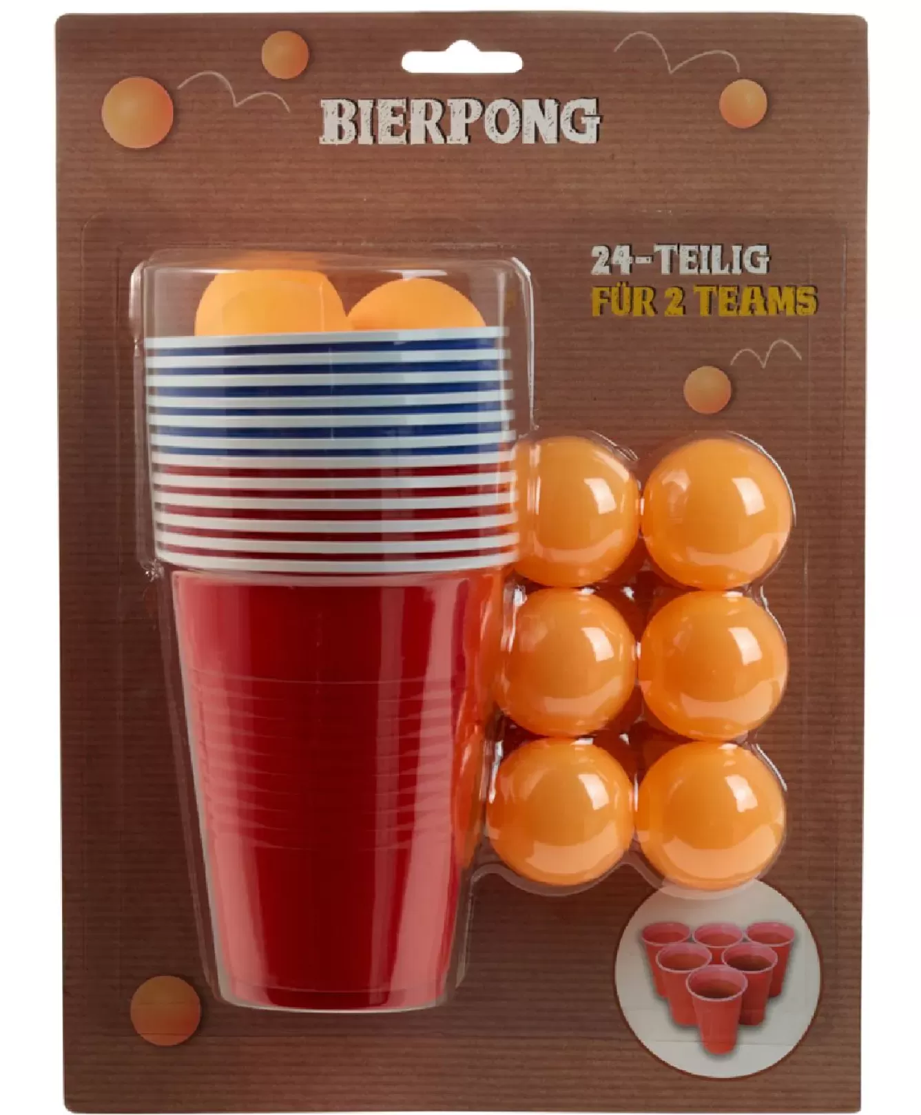 Jga | Geschenkideen>NANU-NANA Bierpong-Set, 24-teilig