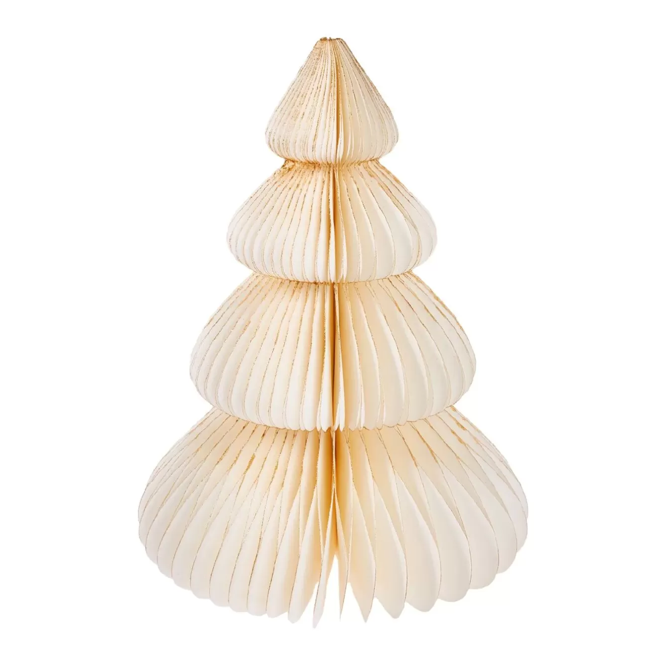 Weihnachtsdeko>NANU-NANA Deko-Baum Wabe, Creme/4 Stufen, 30 Cm