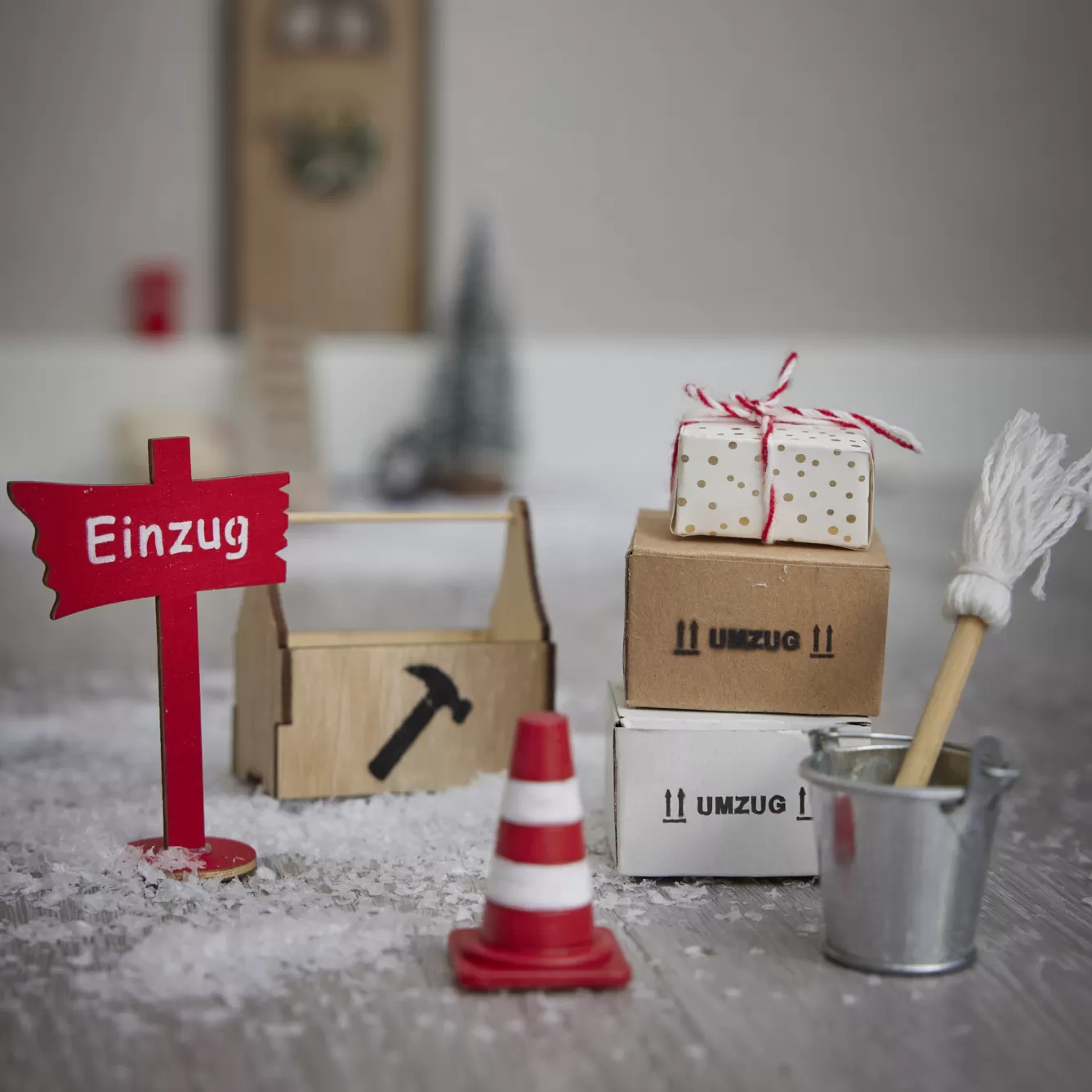 Deko-Objekte | Weihnachtstraditionen>NANU-NANA Deko-Set Für Wichteltür, Umzug