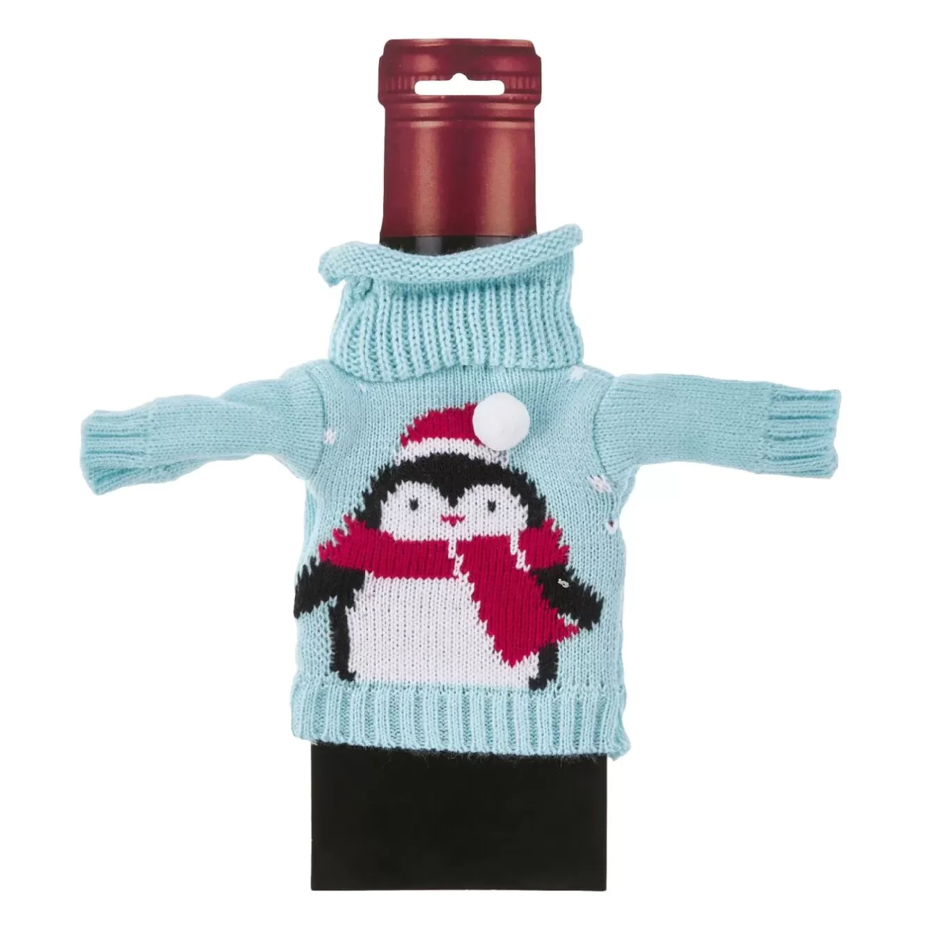 Küche | Weihnachtsgeschenke>NANU-NANA Flaschenbezug Strick, Pinguin Mütze