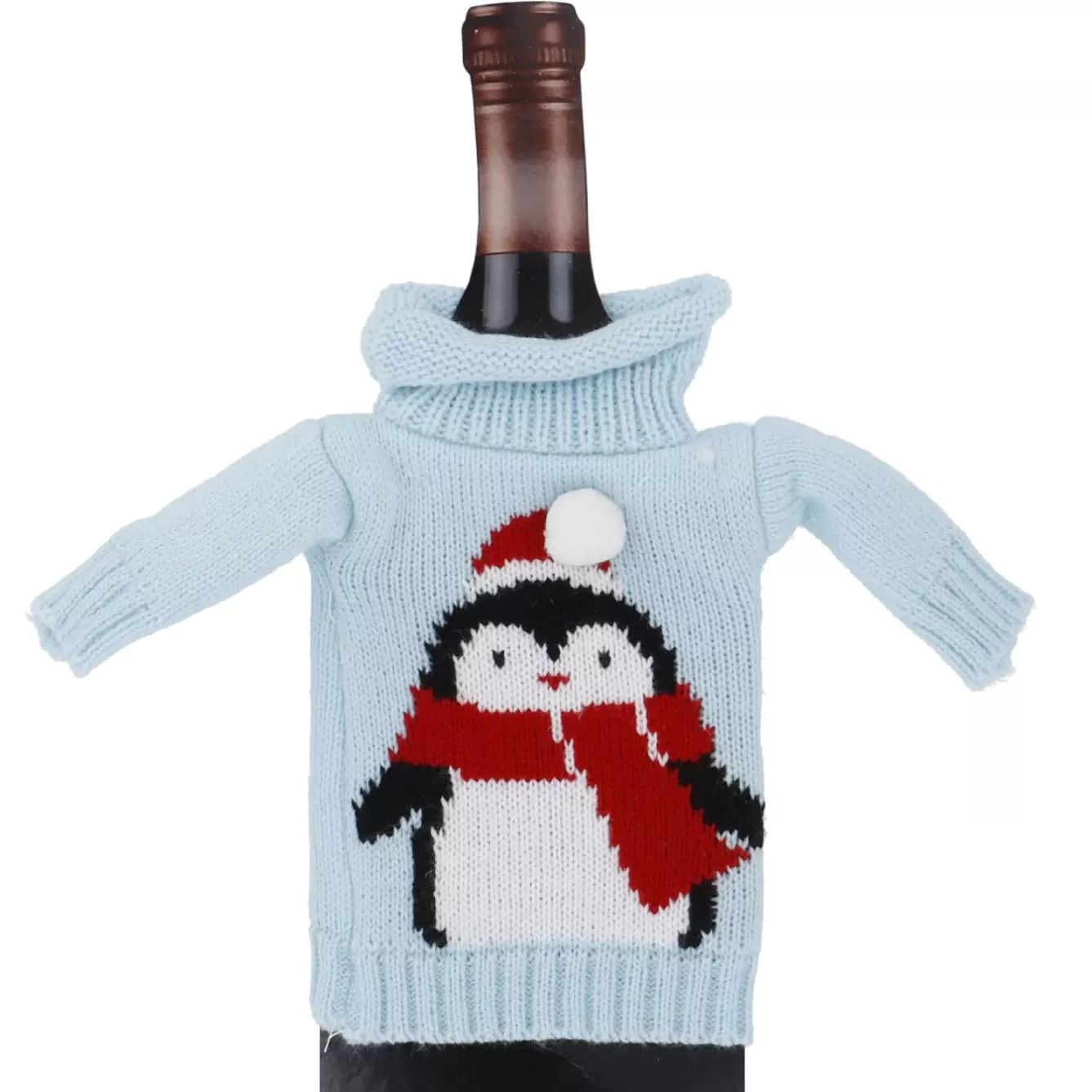 Küche | Weihnachtsgeschenke>NANU-NANA Flaschenbezug Strick, Pinguin Mütze