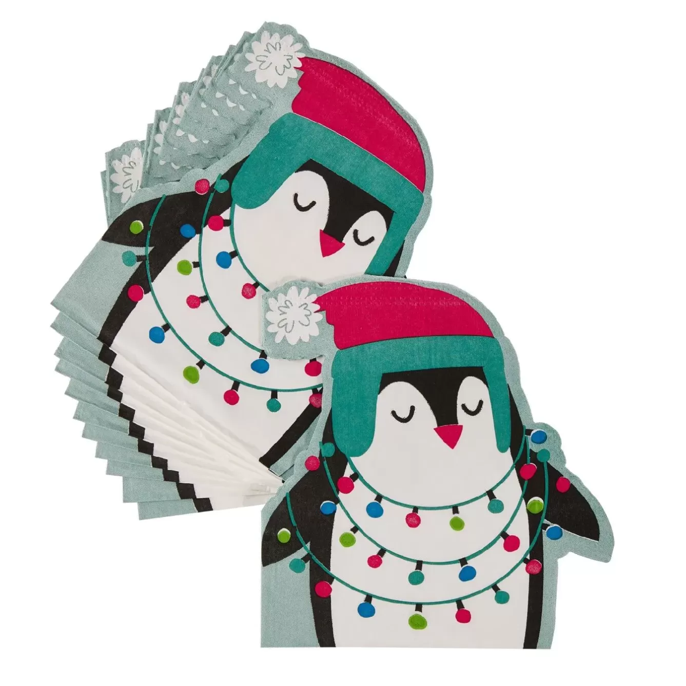 Küche | Weihnachtsdeko>NANU-NANA Form-Serviette, Pinguin, 12 Stück