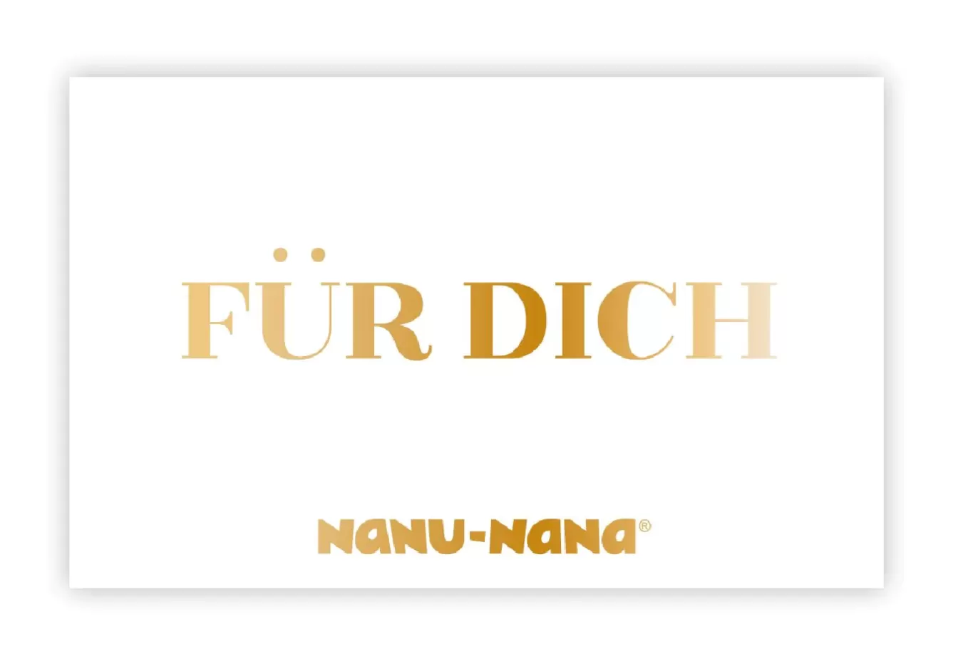 Weihnachtsgeschenke>NANU-NANA Geschenkgutschein, Für Dich, Weiß, 15 Euro