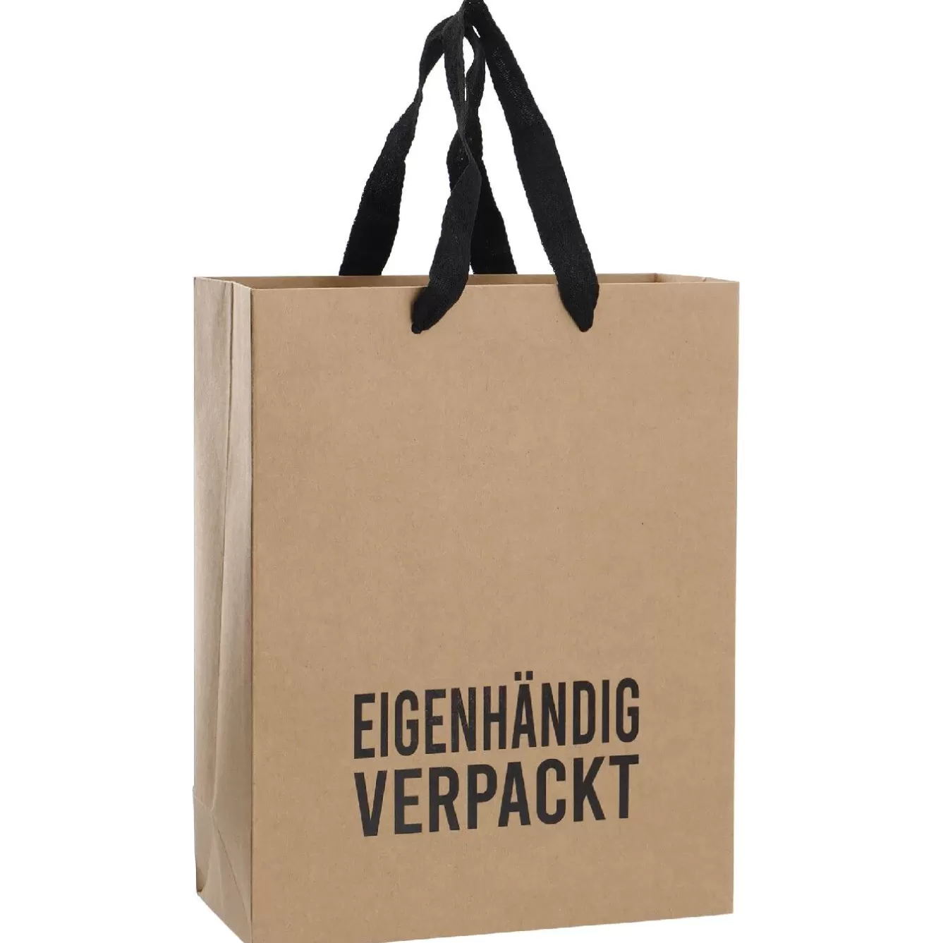 Geschenkverpackung>NANU-NANA Geschenktüte Kraft, Eigenhändig Verpackt, 22 X 28 Cm