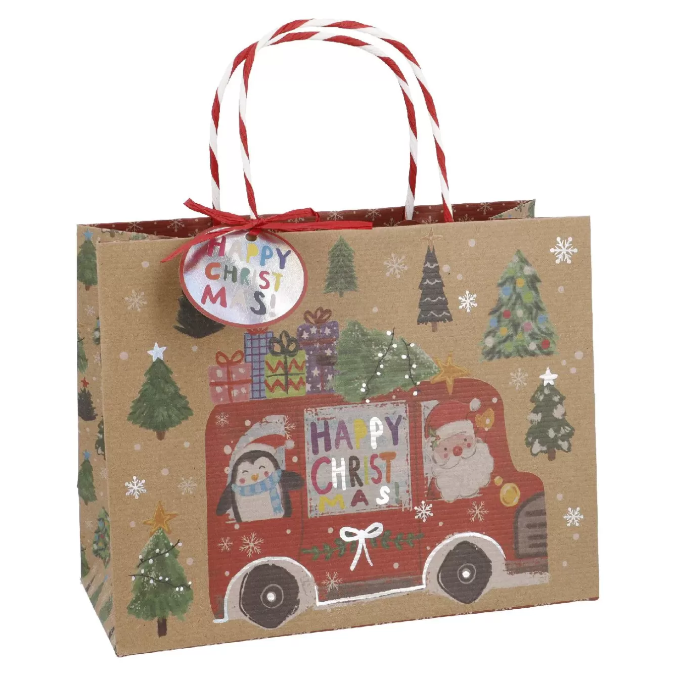 Geschenkverpackungen | Weihnachten>NANU-NANA Geschenktüte Motiv, Bus, 23 X 18 Cm