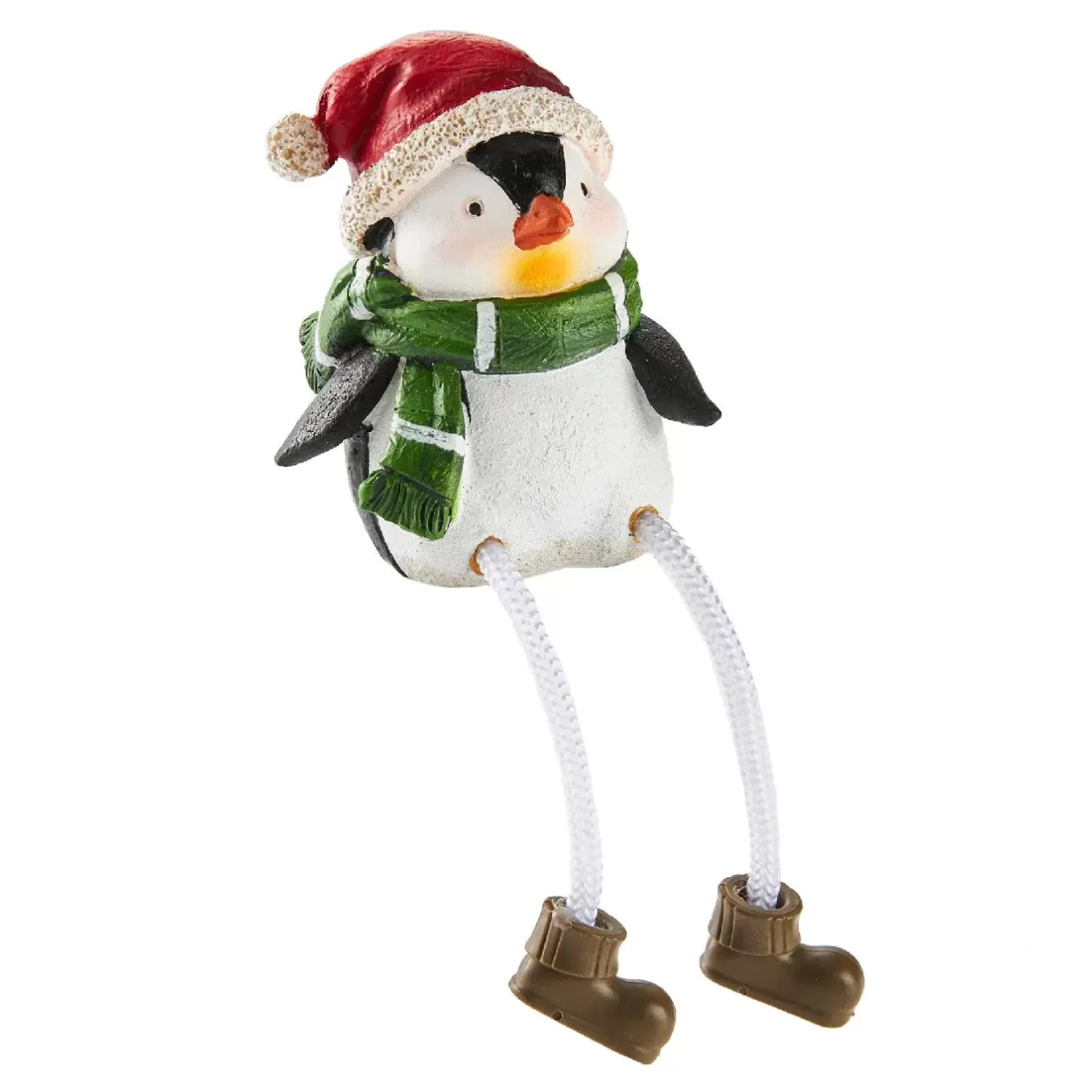 Figuren | Weihnachtsdeko>NANU-NANA Kantenhocker Pinguin, Schal/grün, 9 Cm