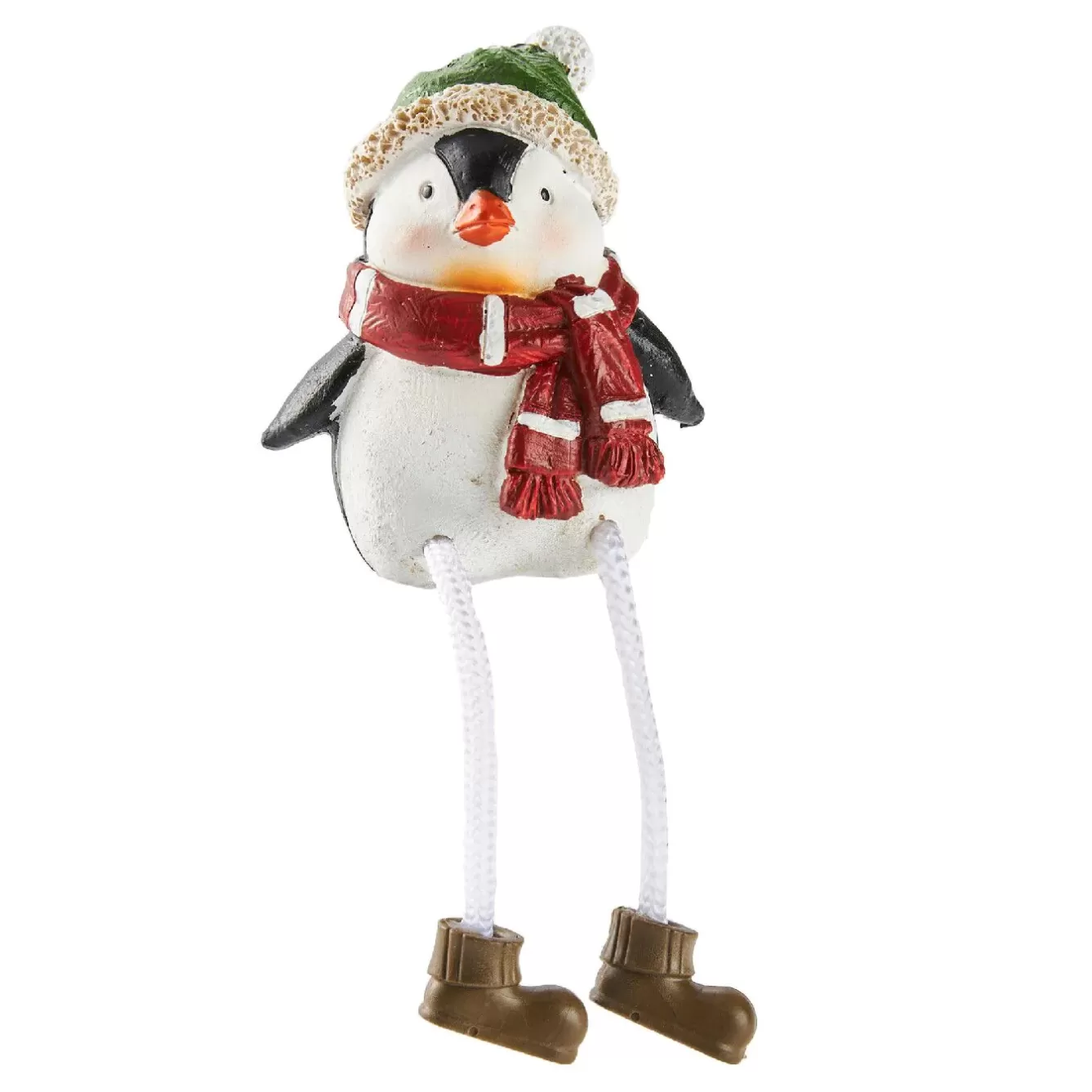 Figuren | Weihnachtsdeko>NANU-NANA Kantenhocker Pinguin, Schal/rot, 9 Cm