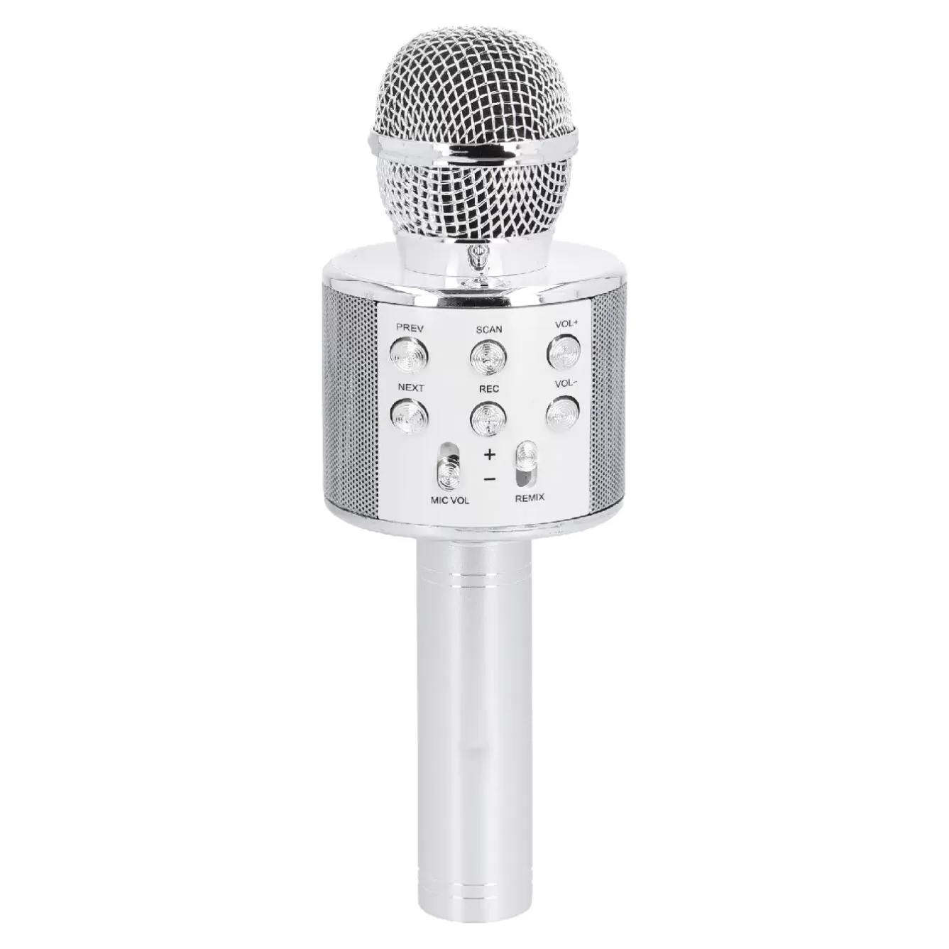 Geschenkideen | Gadgets>NANU-NANA Karaoke Mikrofon, Silber, 23 Cm