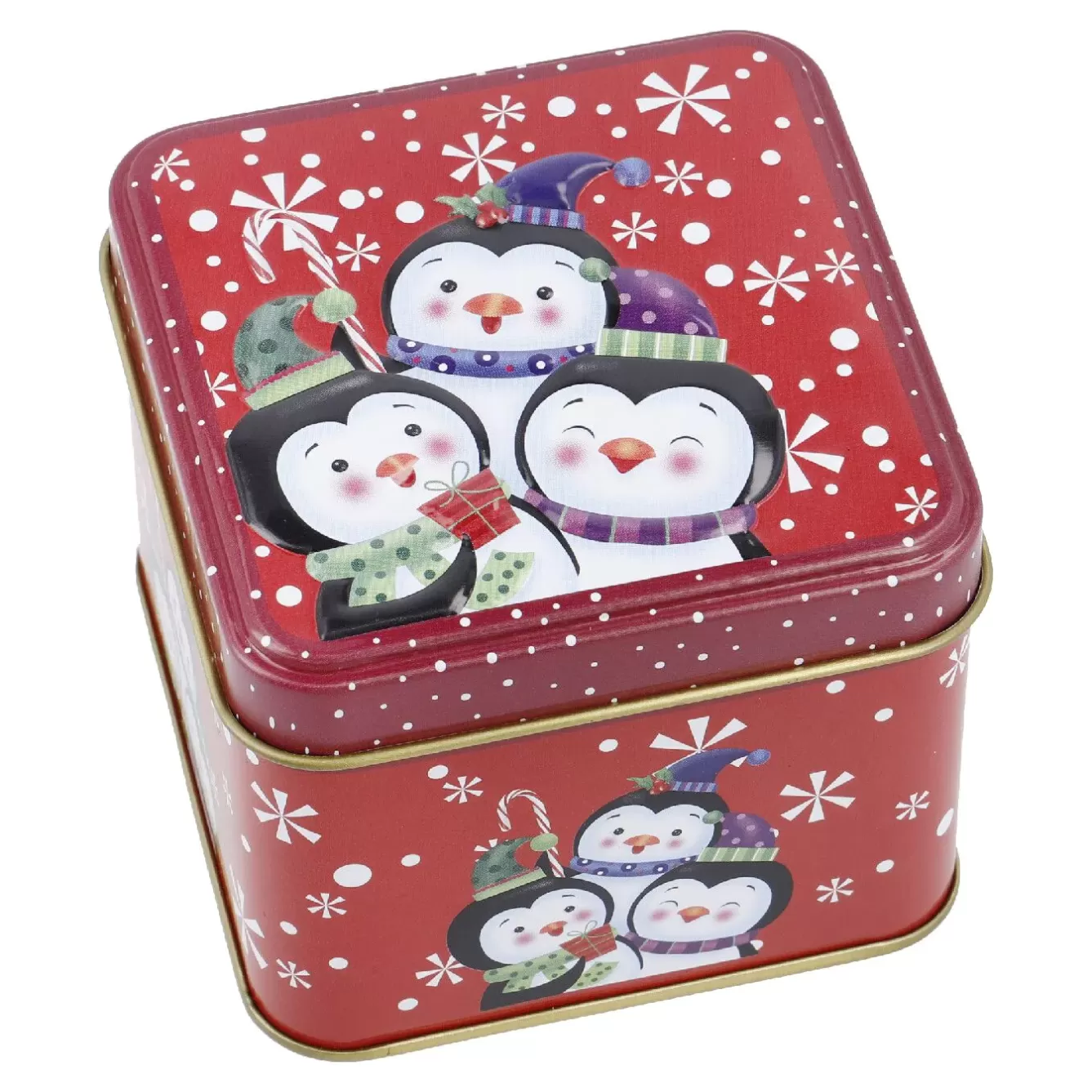 Weihnachtsbäckerei | Weihnachten>NANU-NANA Keksdose Mini, Pinguin/rot, 8 X 8 X 6 Cm