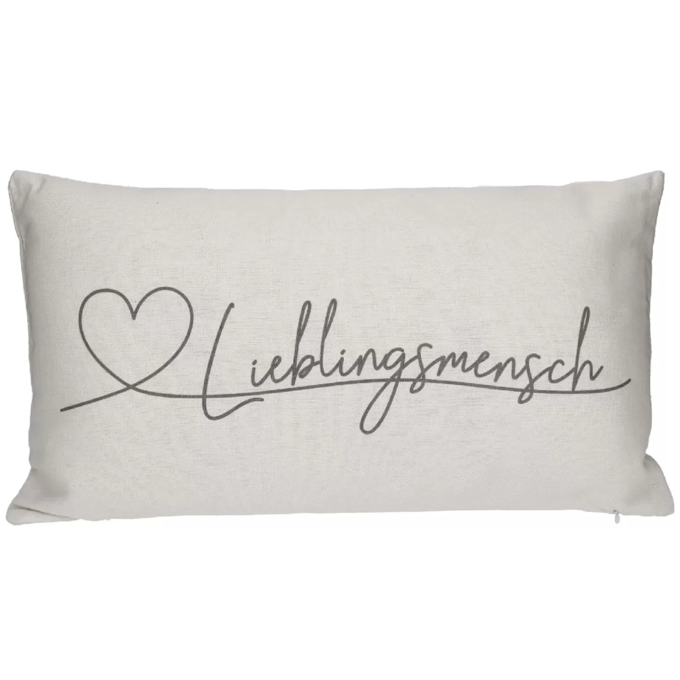 Geschenkideen | Textilien>NANU-NANA Kissen Lieblingsmensch, Creme, 50 X 30 Cm