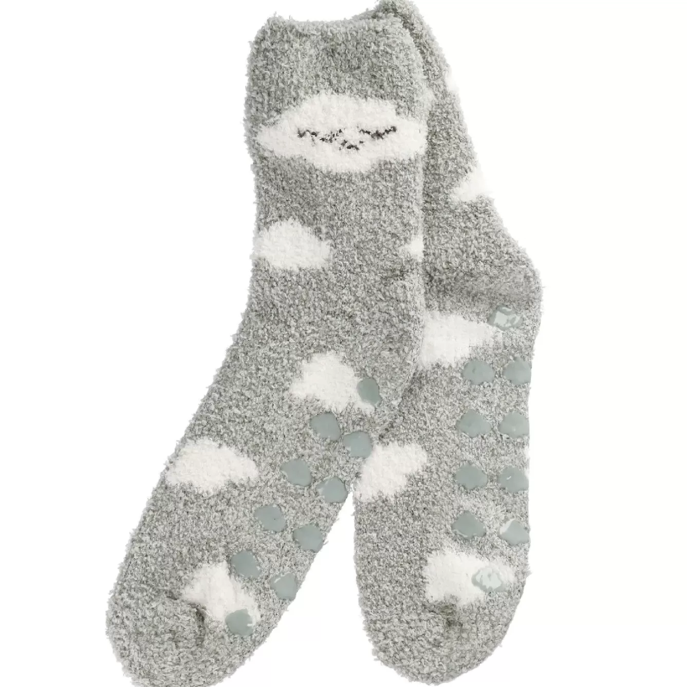 Geschenkideen | Fashion>NANU-NANA Kuschelsocken Anti-Rutsch, Wolke/grün