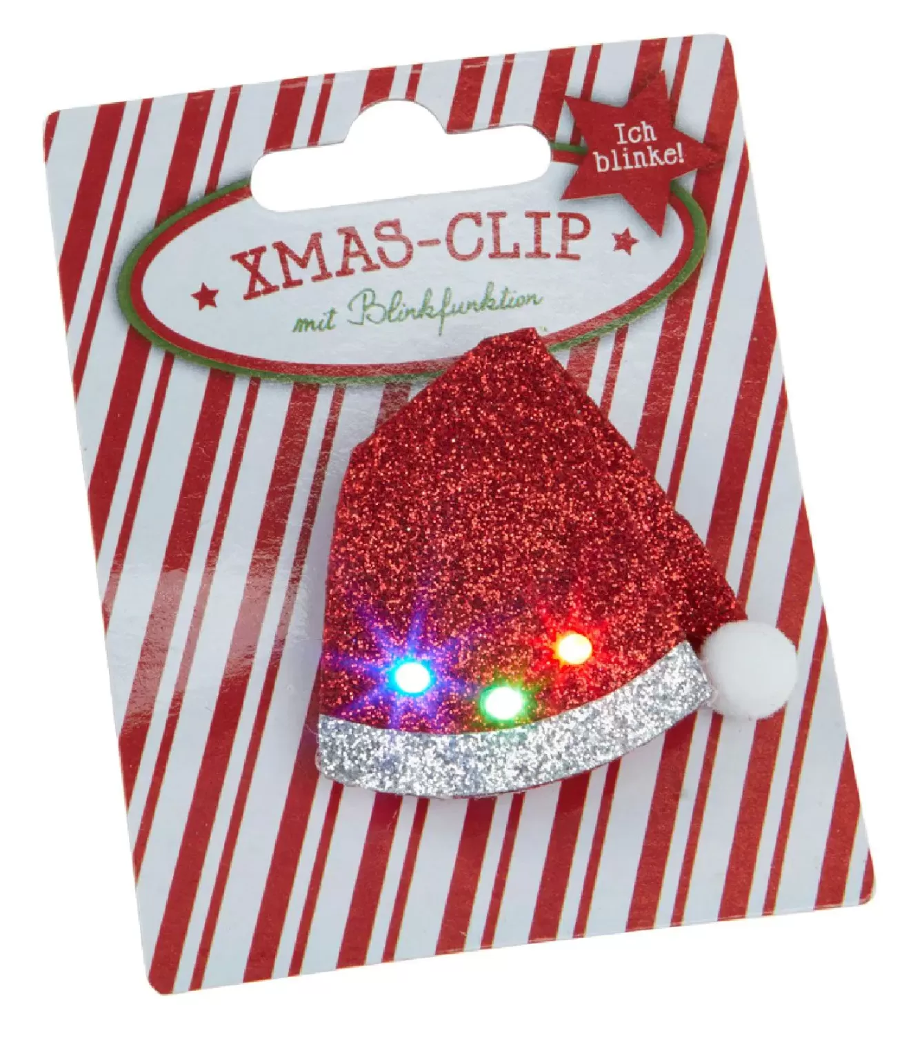 Weihnachtsoutfit | Weihnachtsgeschenke>NANU-NANA LED-Anstecker Xmas, Mütze, Blinkend