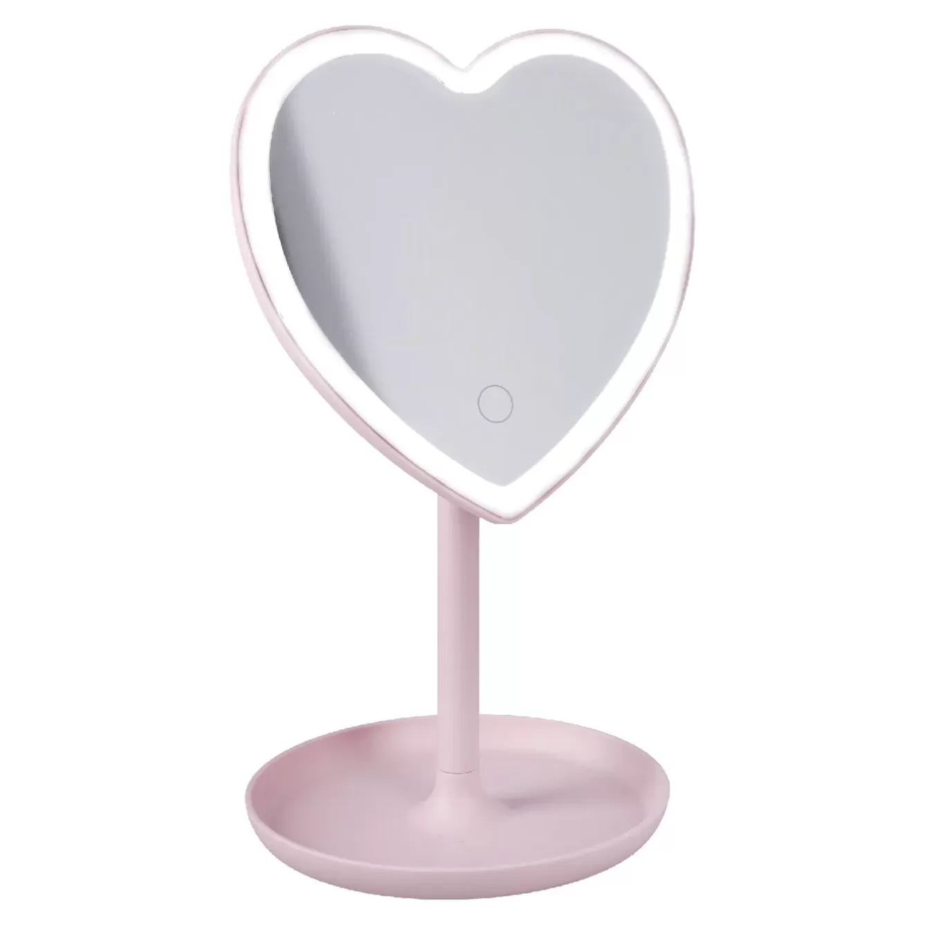 Gadgets | Lichterwelt>NANU-NANA LED-Spiegel Form, Herz/rosa, 26 Cm