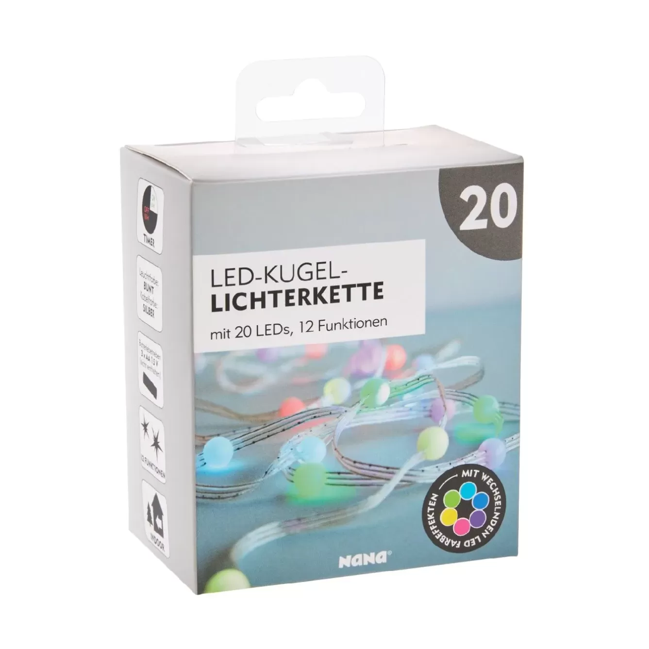 Lichterwelt | Weihnachtsbeleuchtung>NANU-NANA Lichterkette Funktion, RGB, 20er