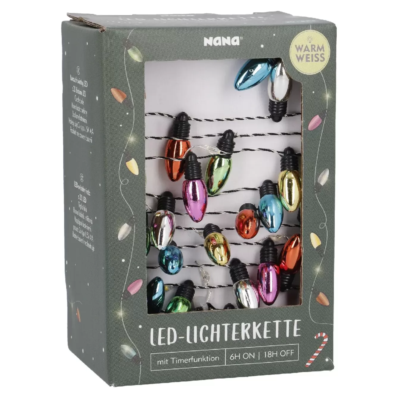 Lichterwelt | Weihnachtsbeleuchtung>NANU-NANA Lichterkette Glühbirne, Bunt, 20er