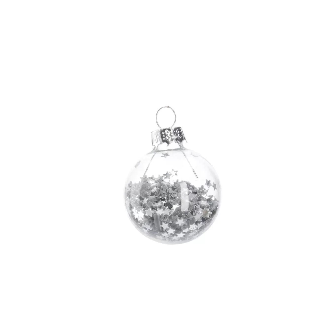 Weihnachtsbaumschmuck | Adventskränze & Zubehör>NANU-NANA Mini-Kugel Schneeball, Flitter/silber, 4 Cm