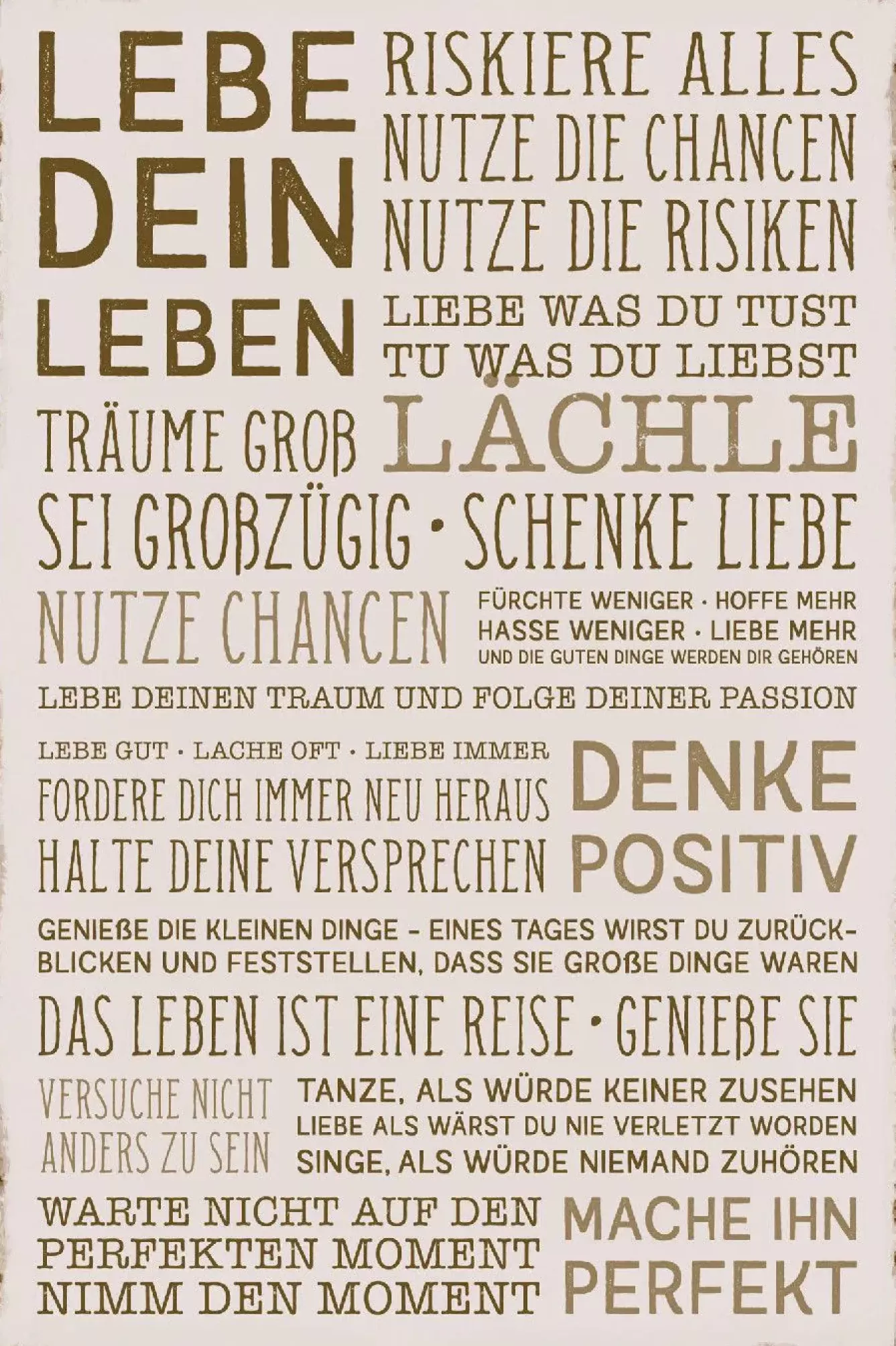 Poster>NANU-NANA Poster Du Lebst Nur Einmal, Nr. 60