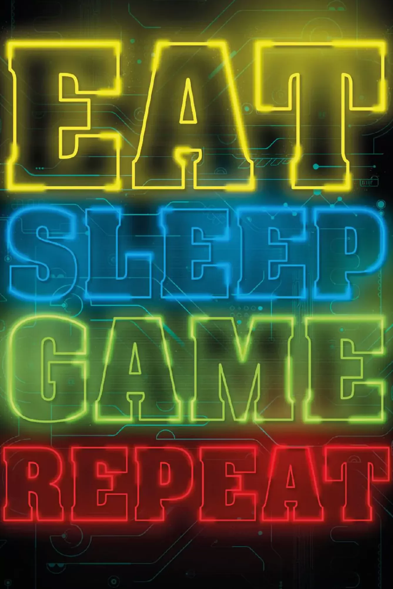 Poster>NANU-NANA Poster Eat Sleep Game Repeat, Nr. 70