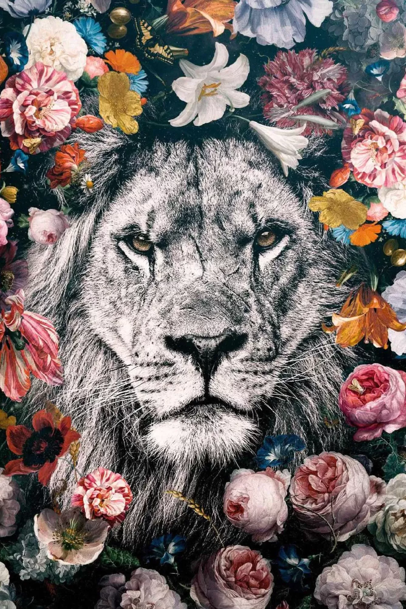 Poster>NANU-NANA Poster Lion Flowers, Nr. 40