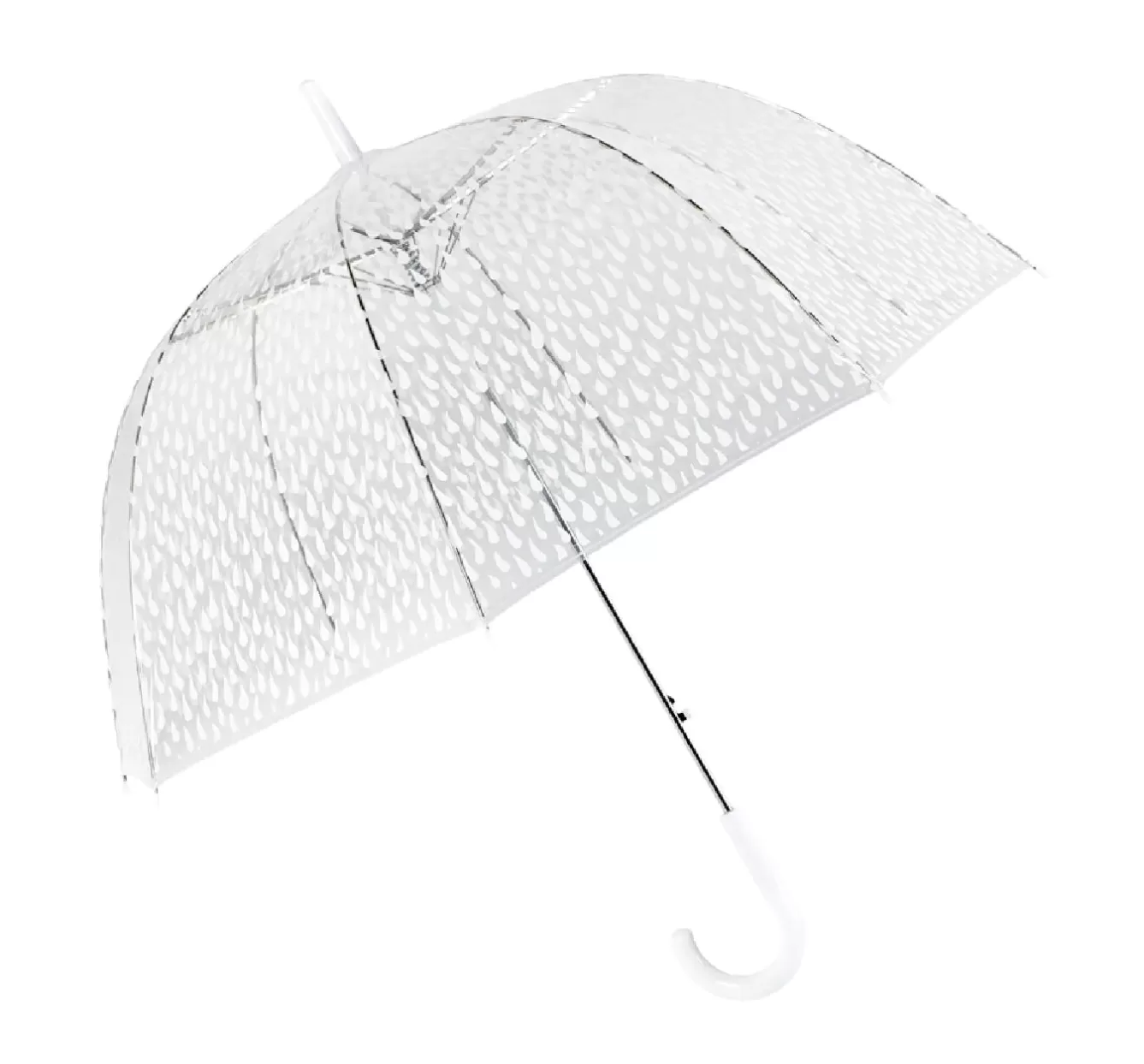 Reisen | Weihnachtsgeschenke>NANU-NANA Regenschirm Transparent, Tropfen, Weiß, 82 Cm