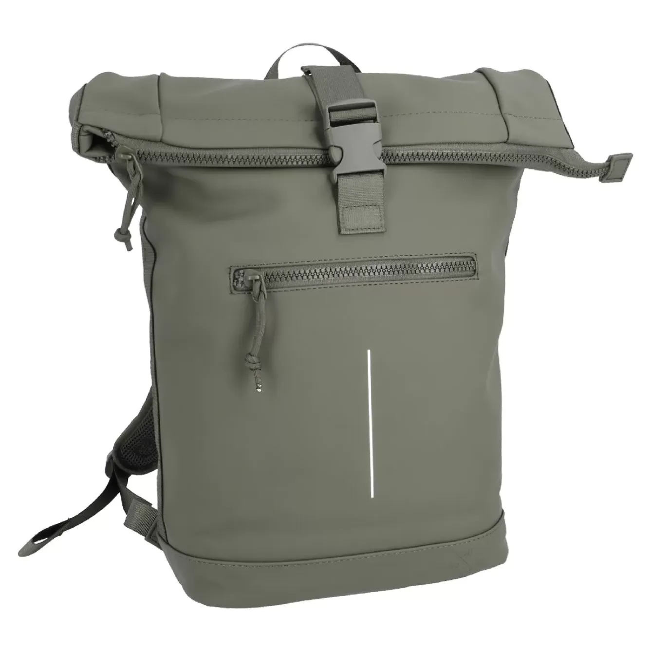 Geschenkideen | Rucksäcke>NANU-NANA Rucksack Rolltop Mit Reflektor, Oliv, 16 Liter